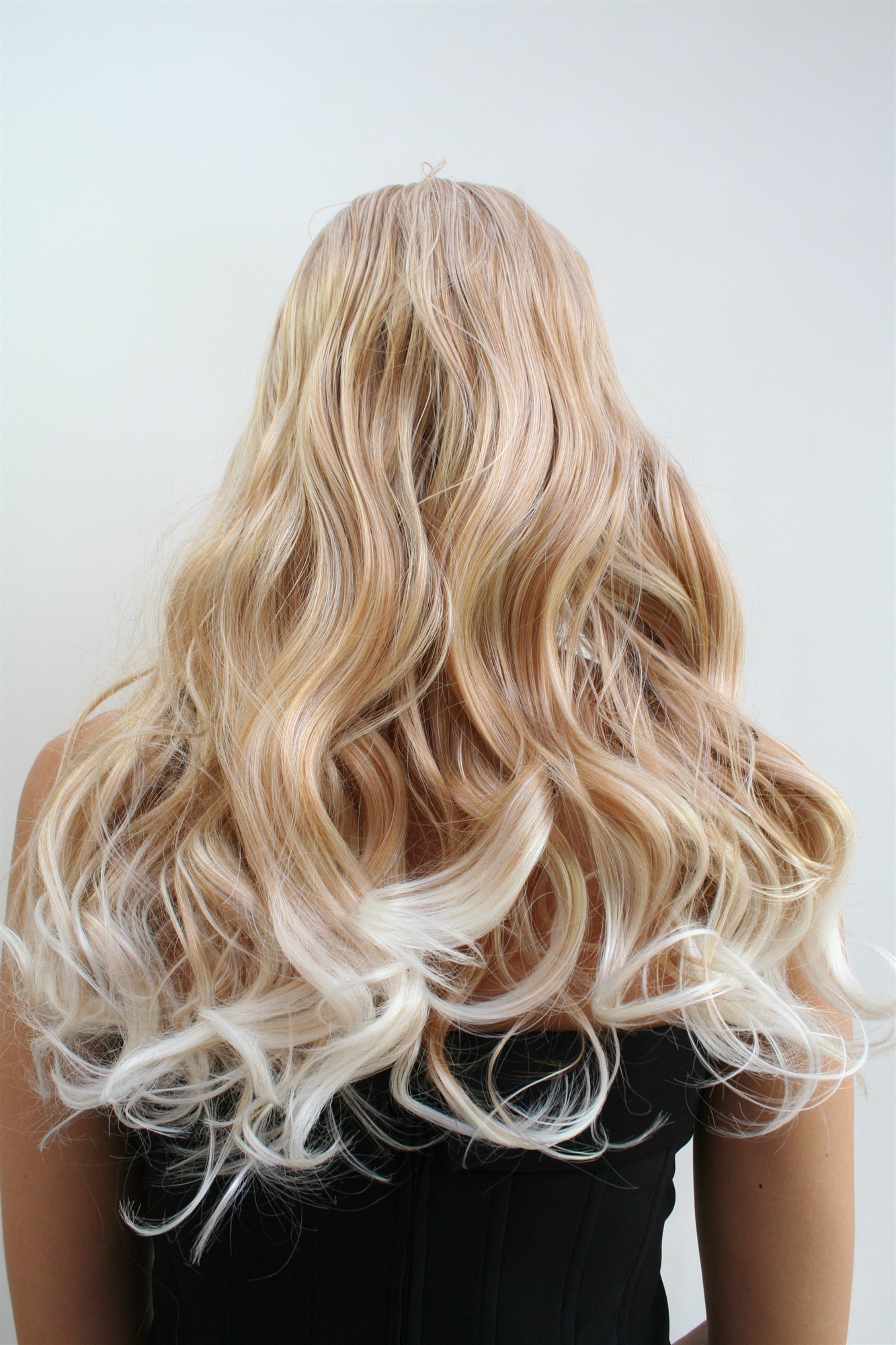 Party Wig, Ladies, medium blonde-light blonde mix, wavy, long