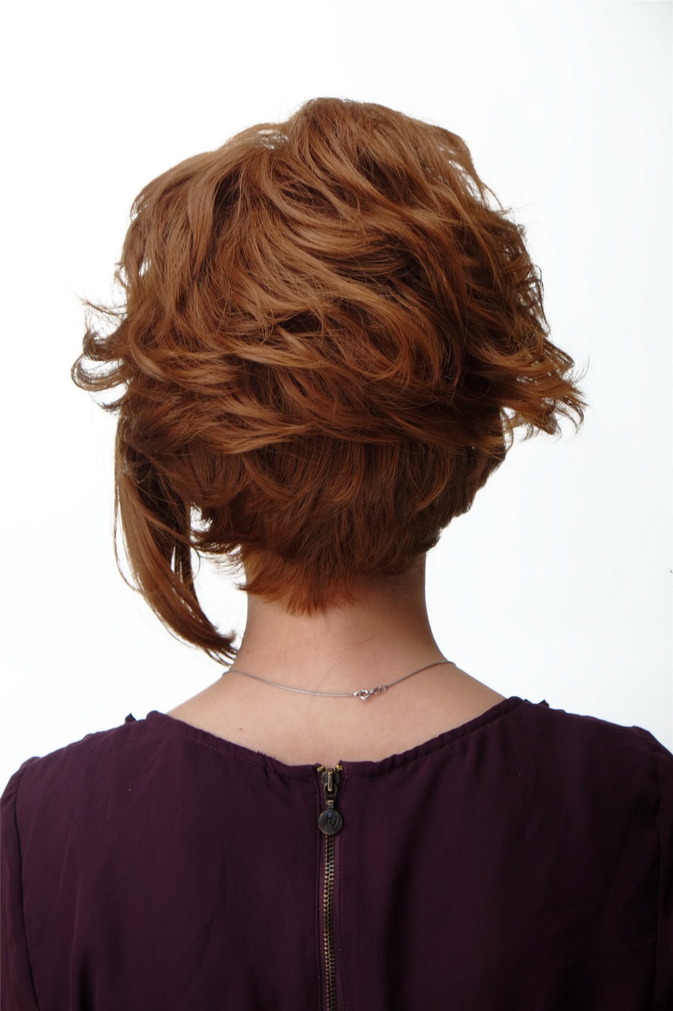 Lady women wig short wild teased up wavy reddish brown light auburn hair F2176A, view 4, WIG ME UP: Your Perücken Online Shop Quality Wigs, Ladies, Medium Rust Brown, wavy, short
