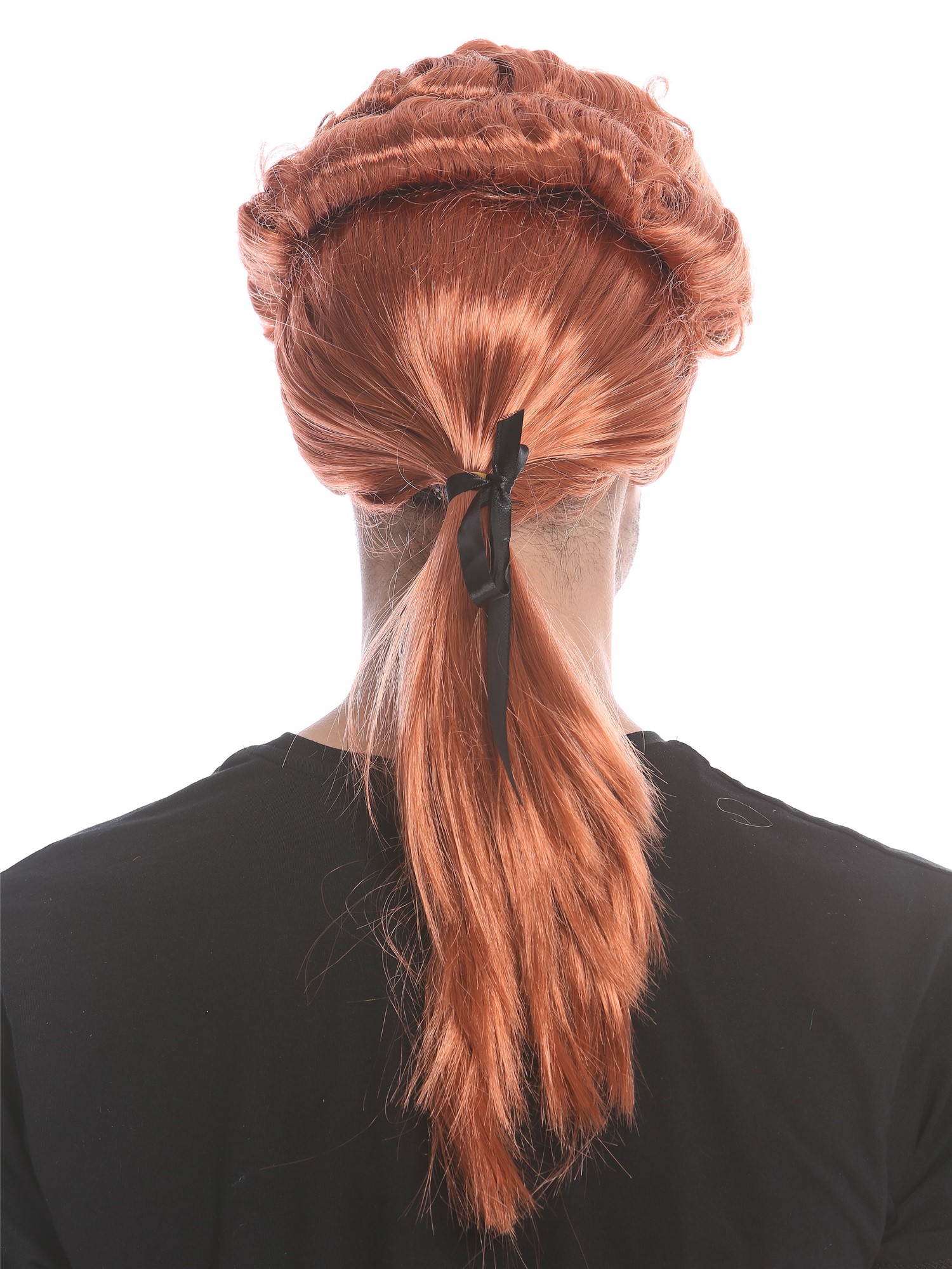 Party wig men baroque Lord Judge Poet Noble red curls ponytail  DH1126, view 8, WIG ME UP: Your Perücken Online Shop Party Wig, Men, Red, curled, shoulder-length