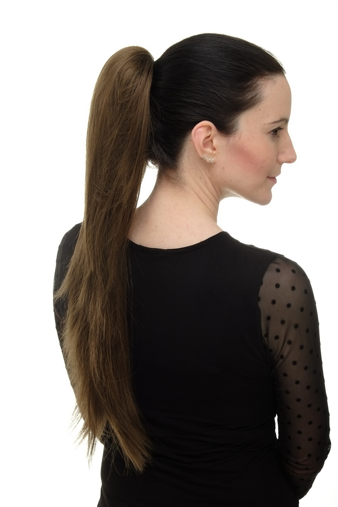 Ponytail clamp combs draw string straight voluminous very long medium brown WK06, view 5, WIG ME UP: Your Perücken Online Shop Ponytails, medium golden brown, straight, long