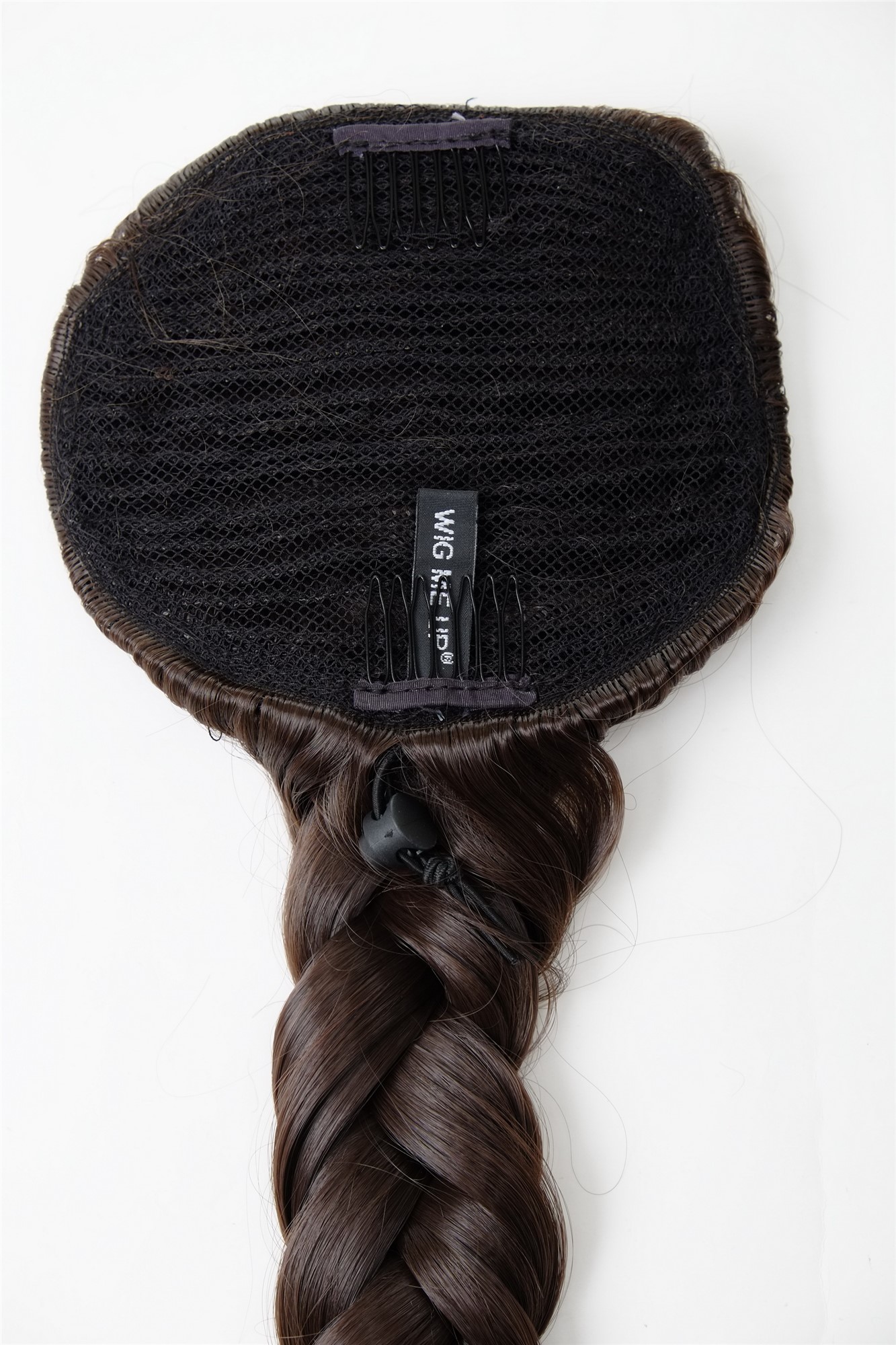 T1402-1 Hairpiece Ponytail cue queue plaited braided halfwig very long elaborate brown, view 3, WIG ME UP: Your Perücken Online Shop Ponytails, medium brown, Braided, long