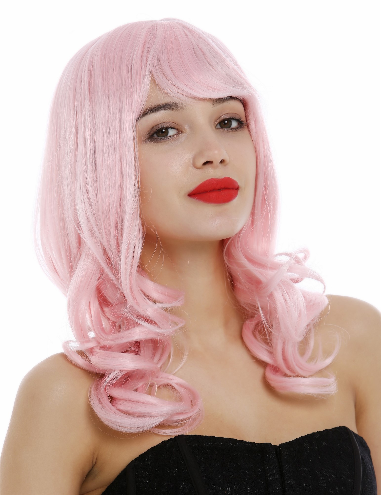 Per cke Lang Wellig Locken Pony Hellrosa Rosa Modell 3001 T2333 Kaufen Per cke Lang Wellig Locken Pony Hellrosa Rosa Modell 3001 T2333 Kaufen