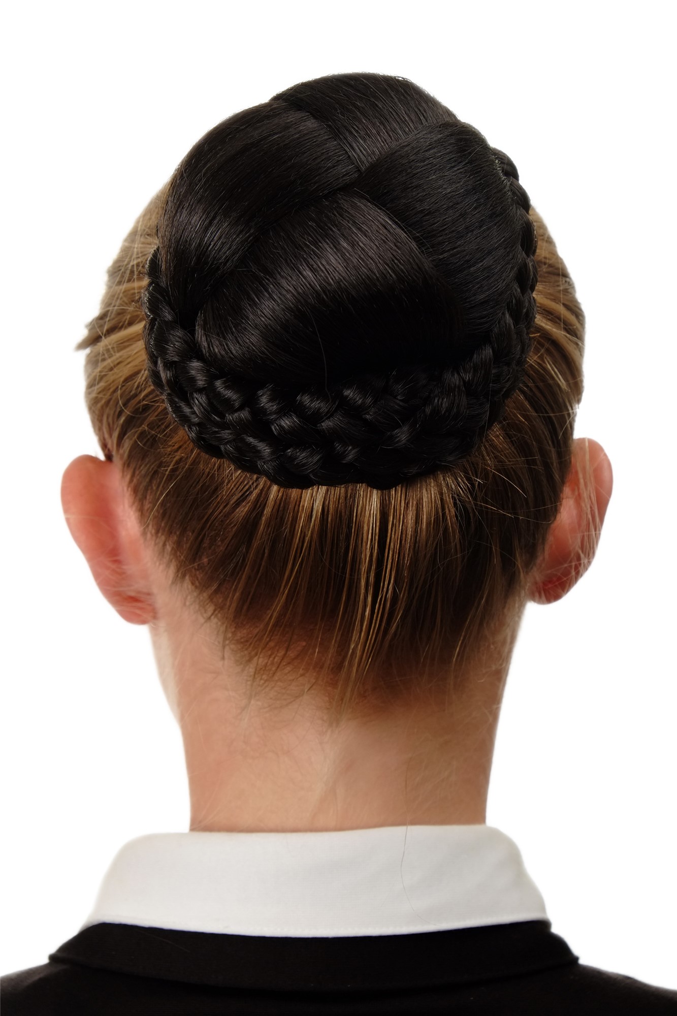 Dutt Haarteil geflochten Haarknoten Dunkelbraun N796-3, Vorderansicht, WIG ME UP: Ihr Perücken Online Shop geflochtener Dutt Haarteil Dunkelbraun