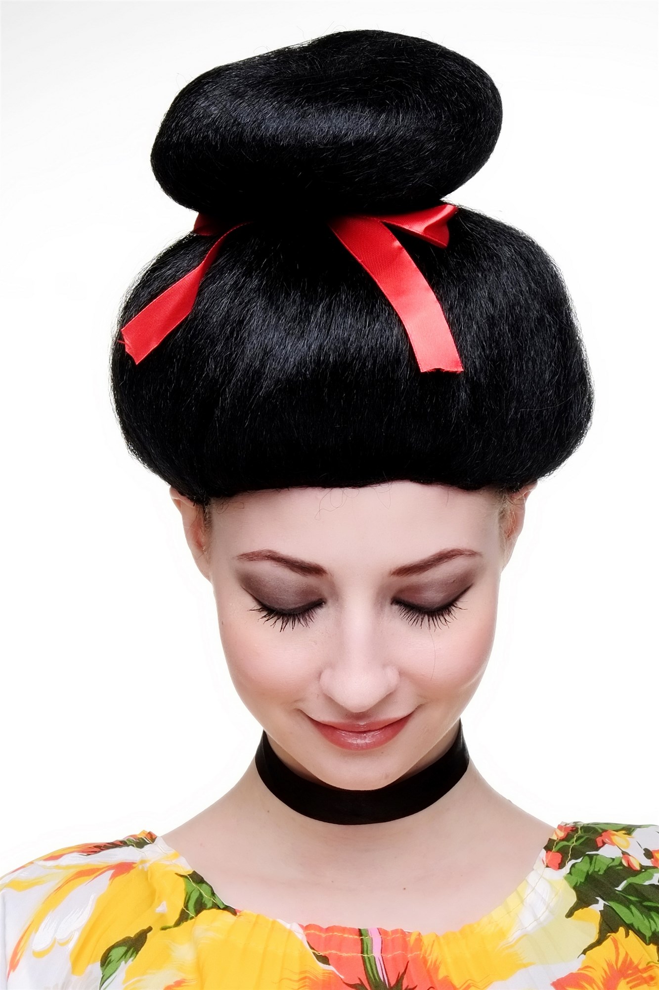 Party/Fancy Dress/Halloween Lady WIG black Geisha Japan Asian Mistress 2120, view 2, WIG ME UP: Your Perücken Online Shop Party Wig, Ladies, Black, straight, short