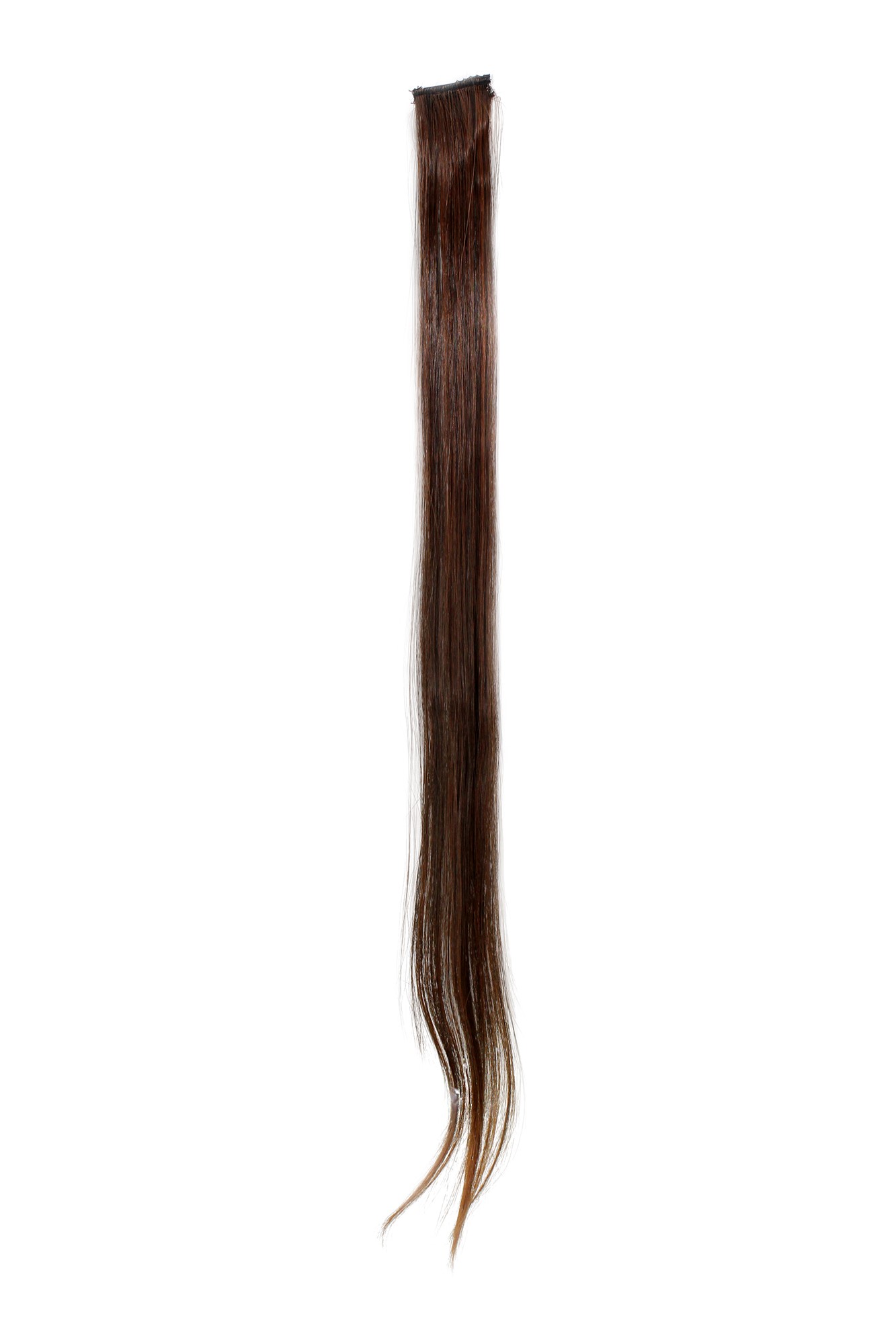 glatte Extensions Dunkel Rotbraun 63 cm lang