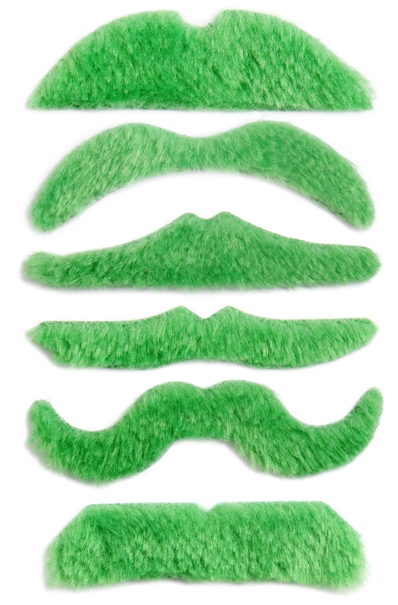 günstige Party Perücke, Bärte Schnauzbärte 6tlg. Set grün MM-005 MM-005, Ansicht 2, WIG ME UP: Ihr Perücken Online Shop Bart aus Kunsthaar grün