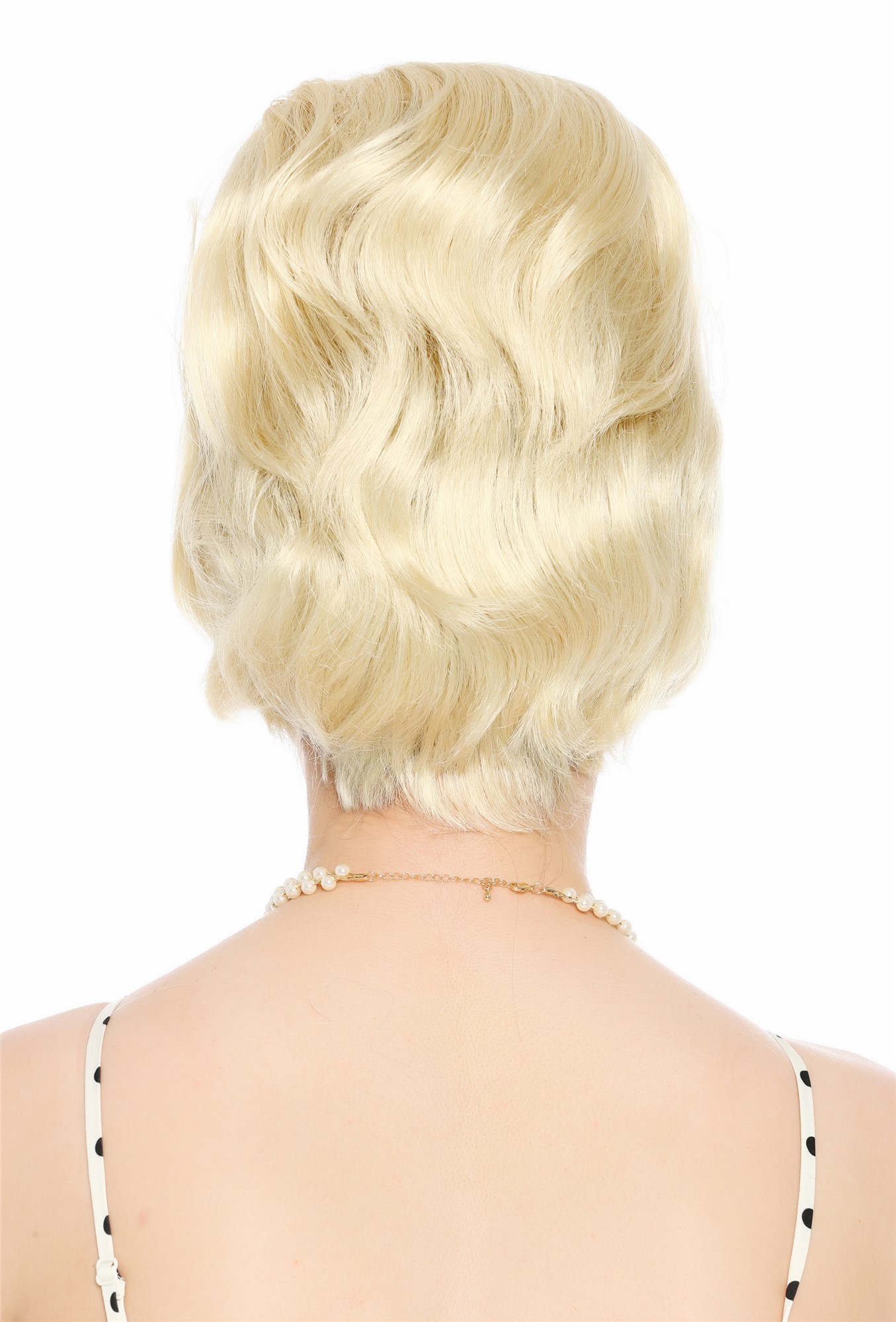 Perücke Damen Retro Vintage 50er 60er Beehive hochtoupiert Hellblond Platinblond DW3436-613