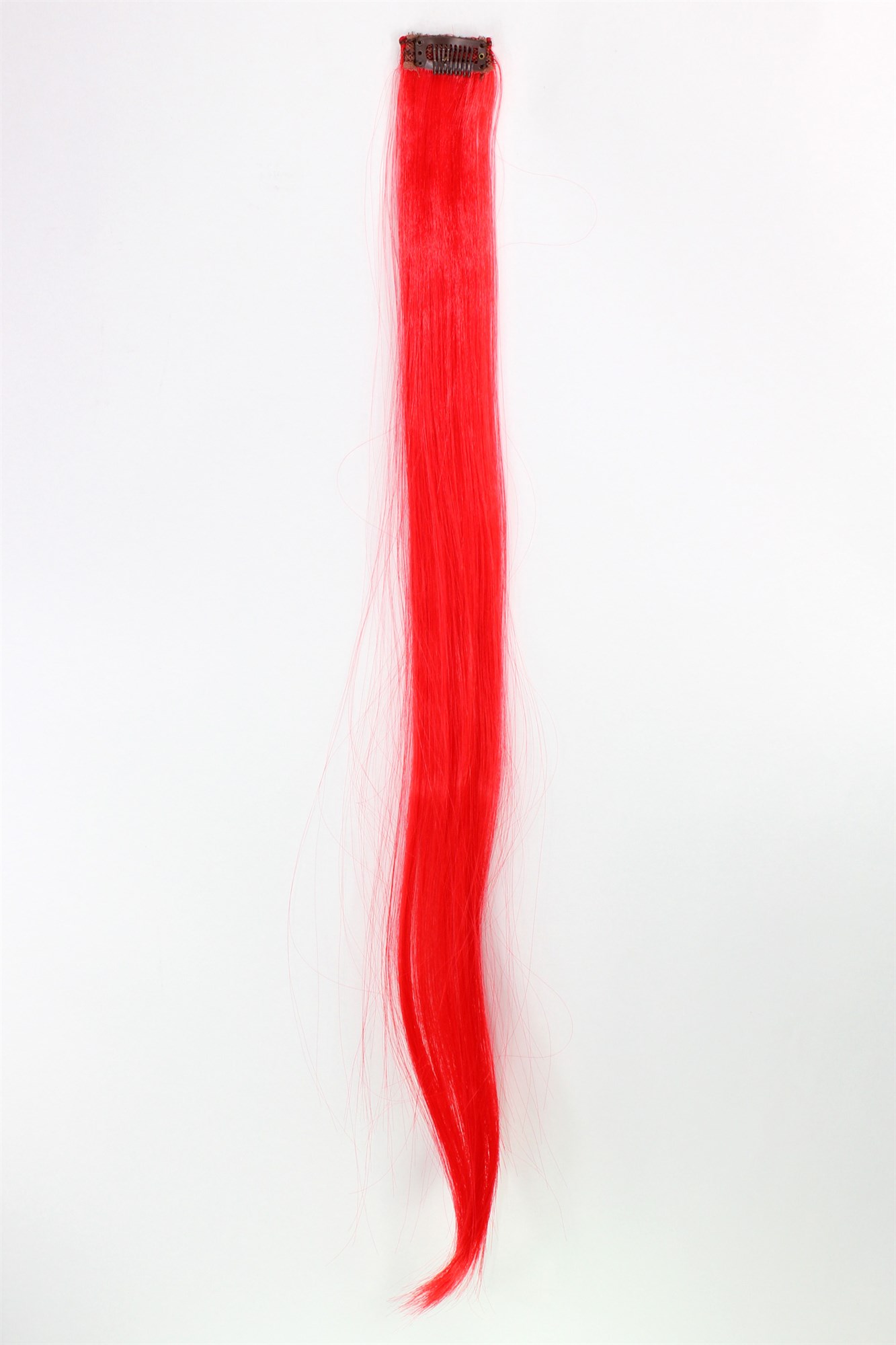 1 Clip Extension Strähne glatt 65 cm Hell-Rot YZF-P1S25-TF2316, Ansicht 2, WIG ME UP: Ihr Perücken Online Shop glatte Extensions Helles Rot 63 cm lang