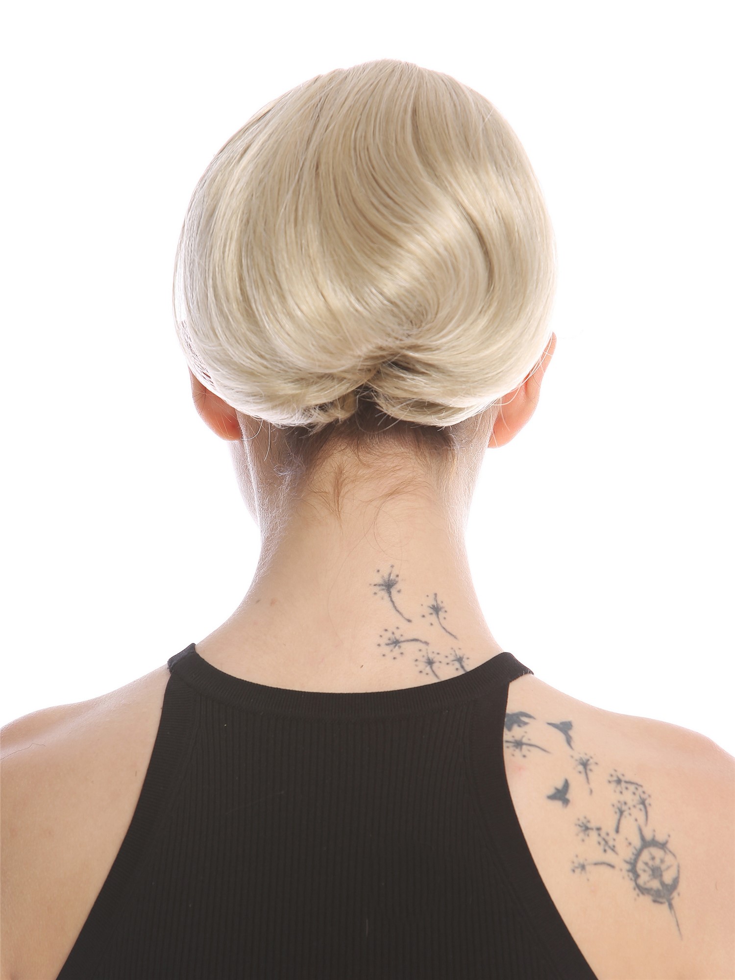 Ponytail Hairpiece short straight voluminous like hair bun champagne blond 909AB, view 2, WIG ME UP: Your Perücken Online Shop Ponytails, ash blonde, curled, short