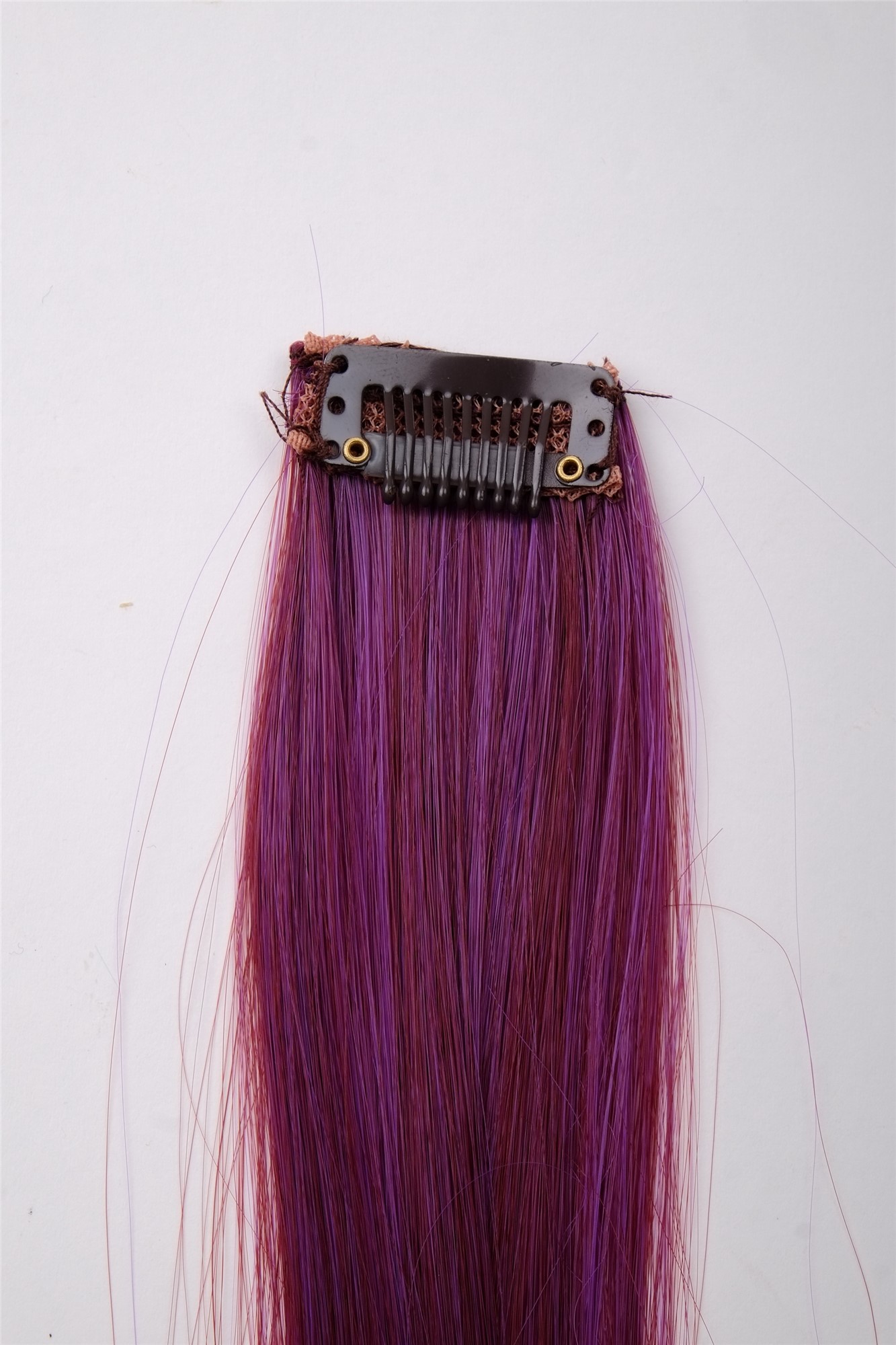 glatte Extensions Rot-Violett-Mix 45 cm lang