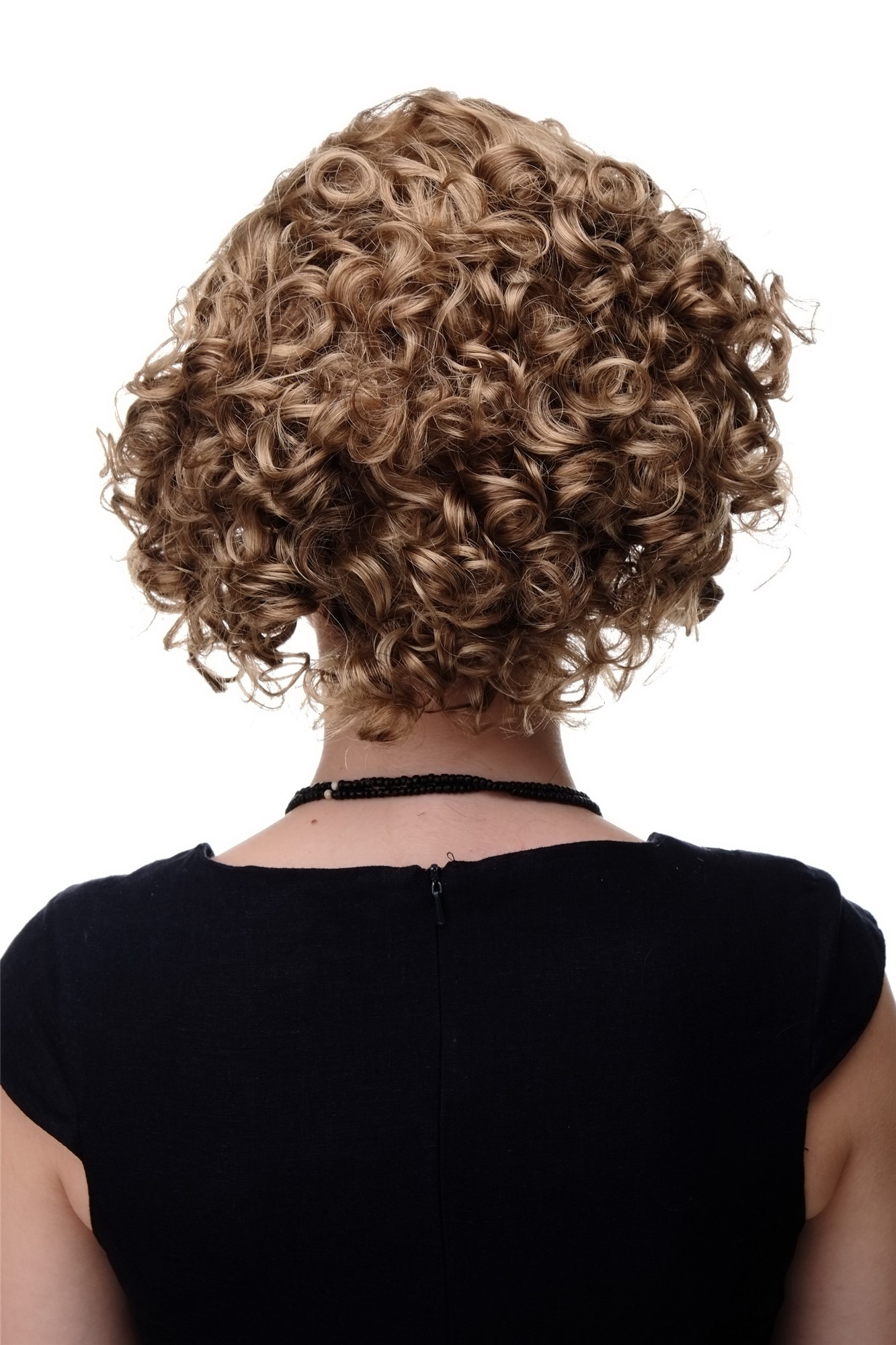 hochwertige Qualitätsperücken, Perücke Kurz Locken Blond 80er GF-W2182-15H12, Ansicht 4, WIG ME UP: Ihr Perücken Online Shop lockige Tressen-Perücke Hellblond-Mittelbraun-Mix kurze Haare für Damen