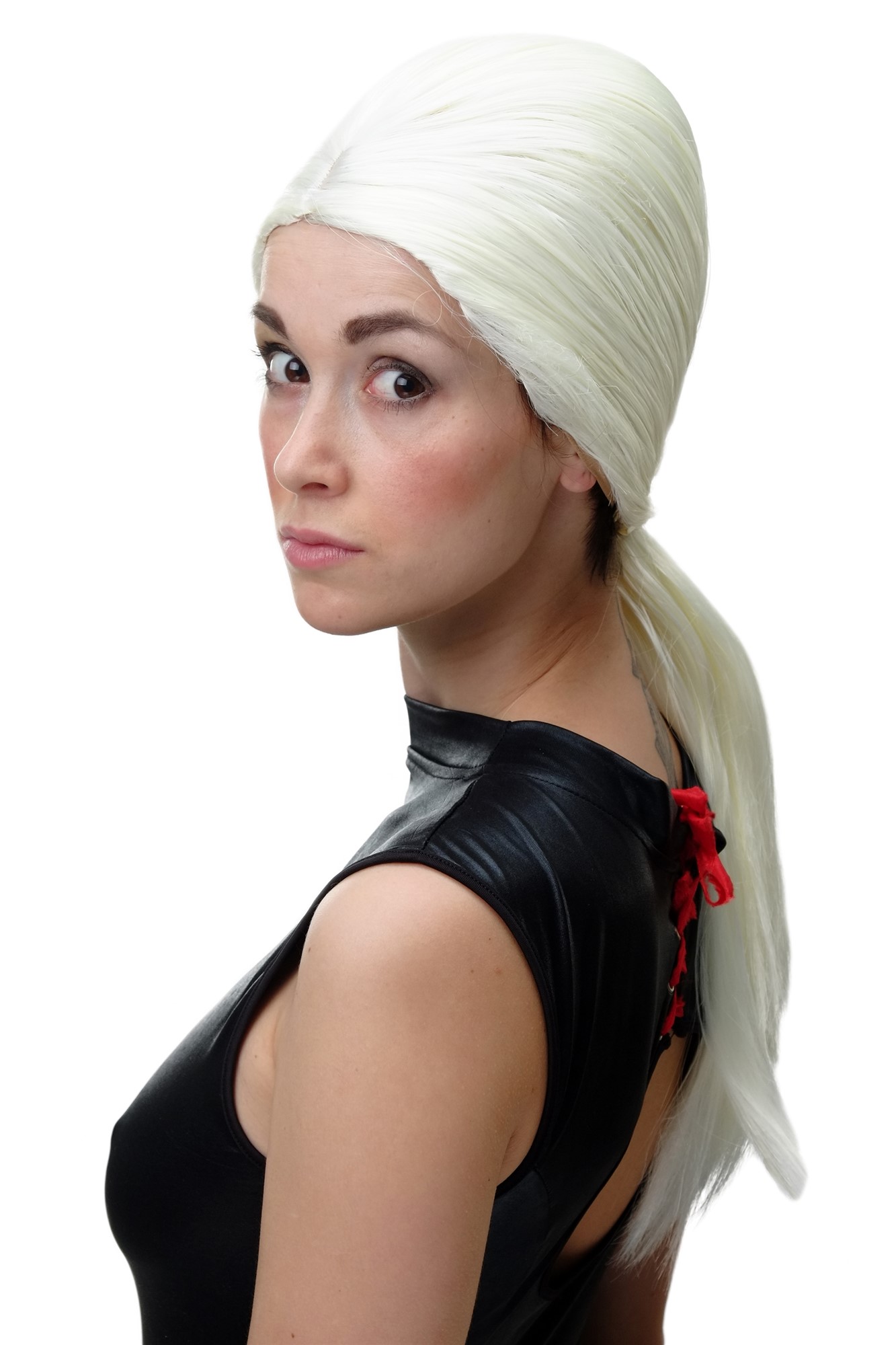 Layd woman wig Cosplay Beehive 60s Snow Queen Platinum GFW2206, front view, WIG ME UP: Your Perücken Online Shop Quality Wigs, Ladies, white blonde, straight, long