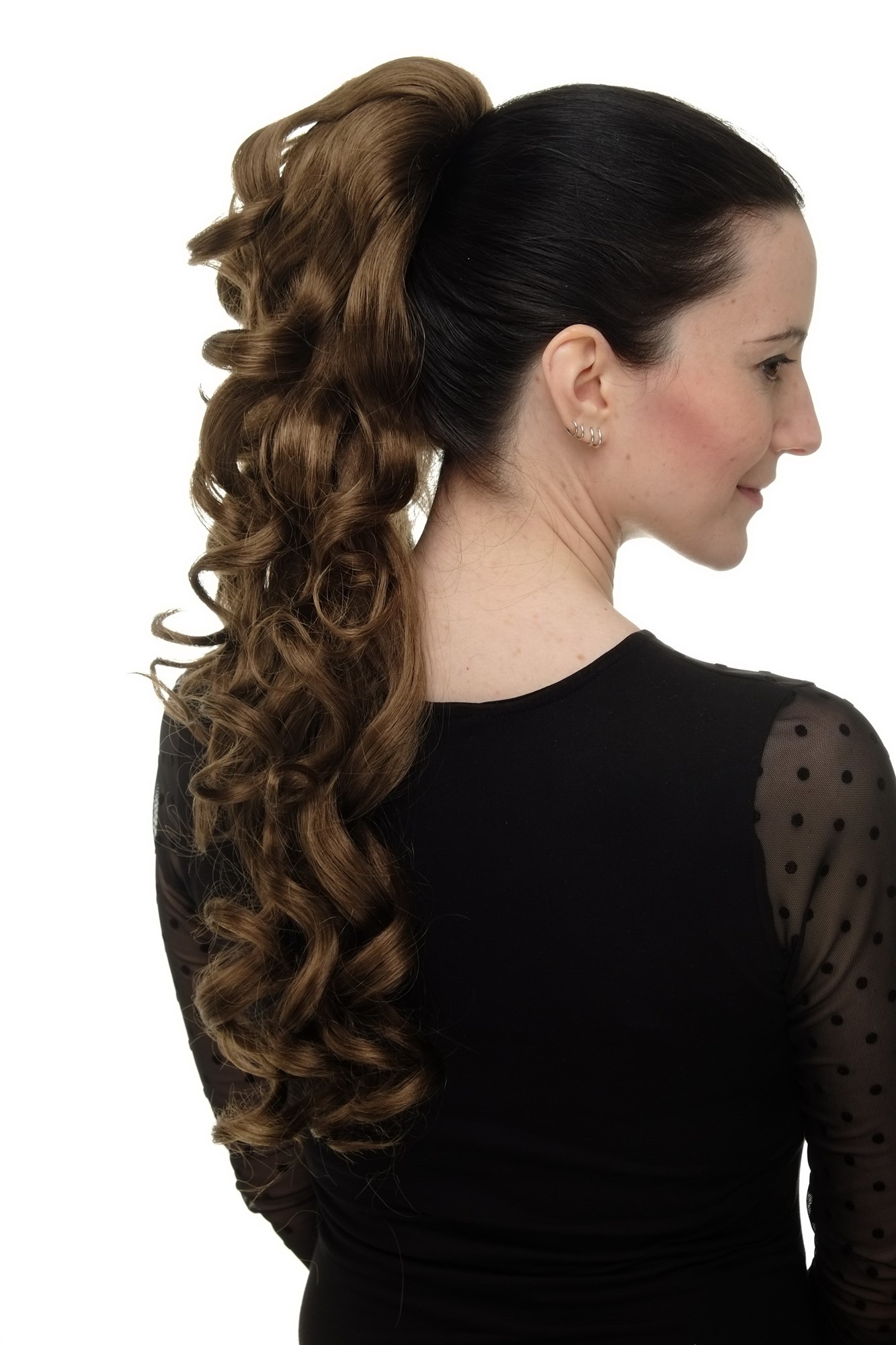 Hairpiece PONYTAIL with combs and elastic draw string curly voluminous very long golden brown 23 ", view 5, WIG ME UP: Your Perücken Online Shop Ponytails, golden brown, curled, long