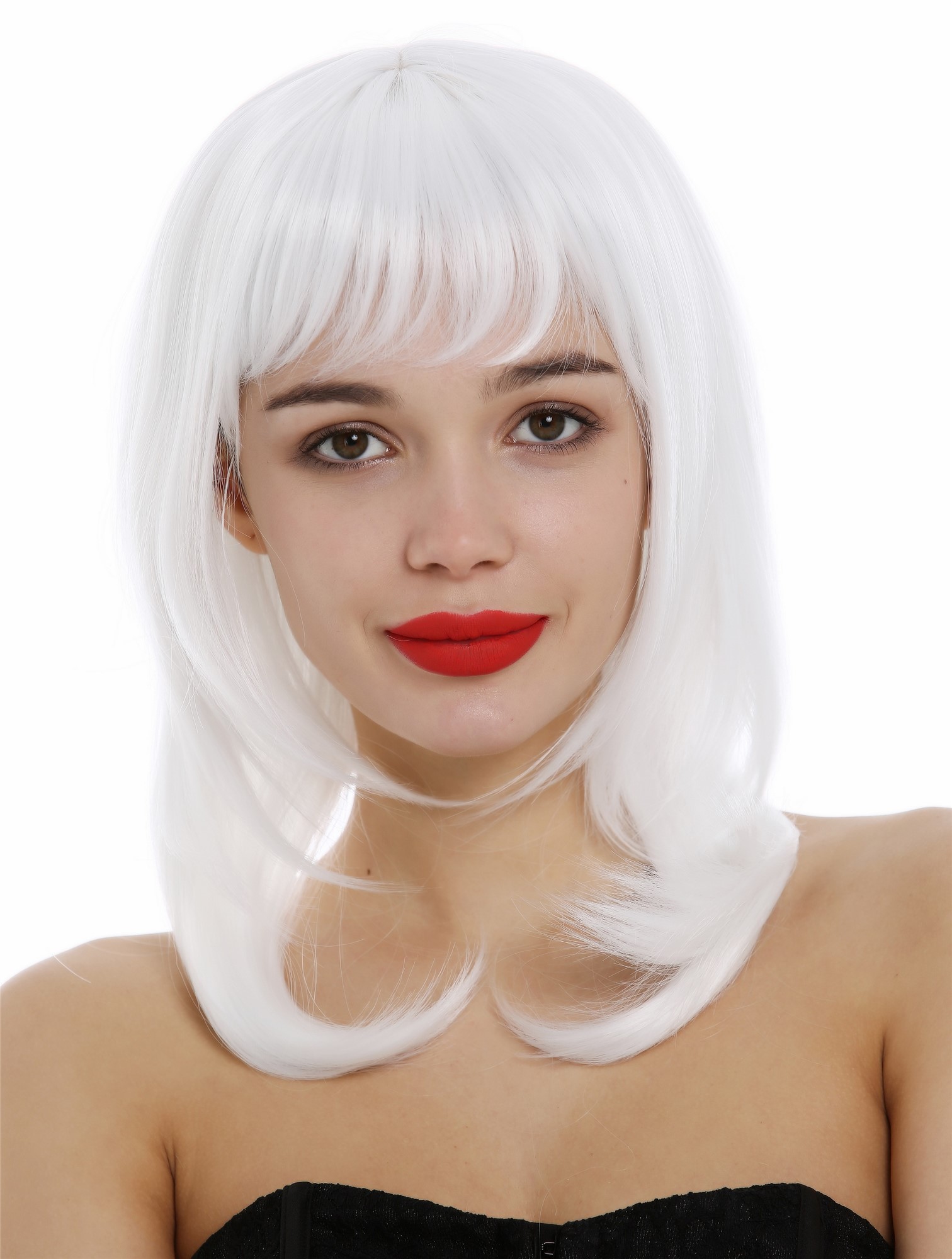 Quality Wigs, Ladies, blossom white, straight, shoulder-length