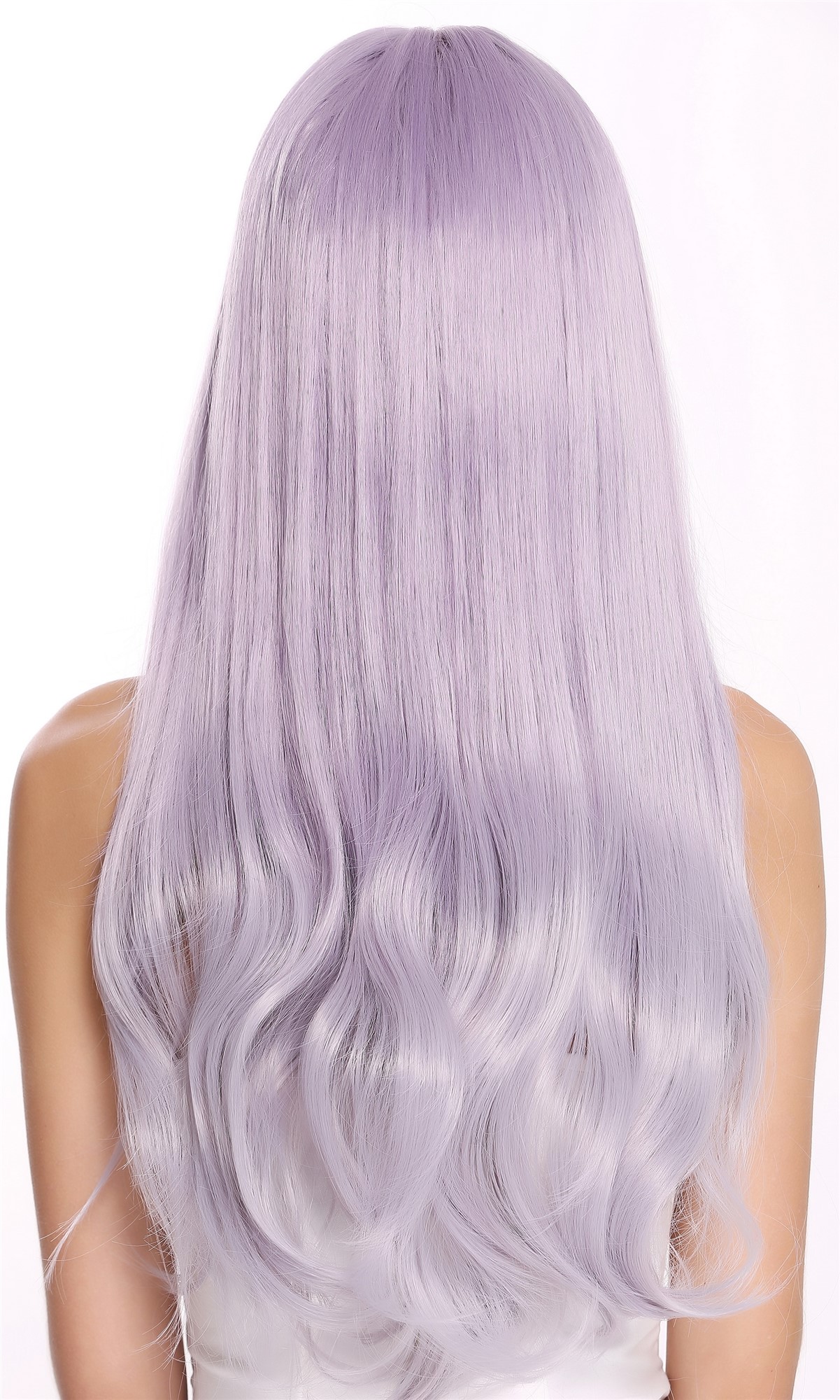 Quality Wigs, Ladies, blue-violet-blue-gray mix, wavy, long