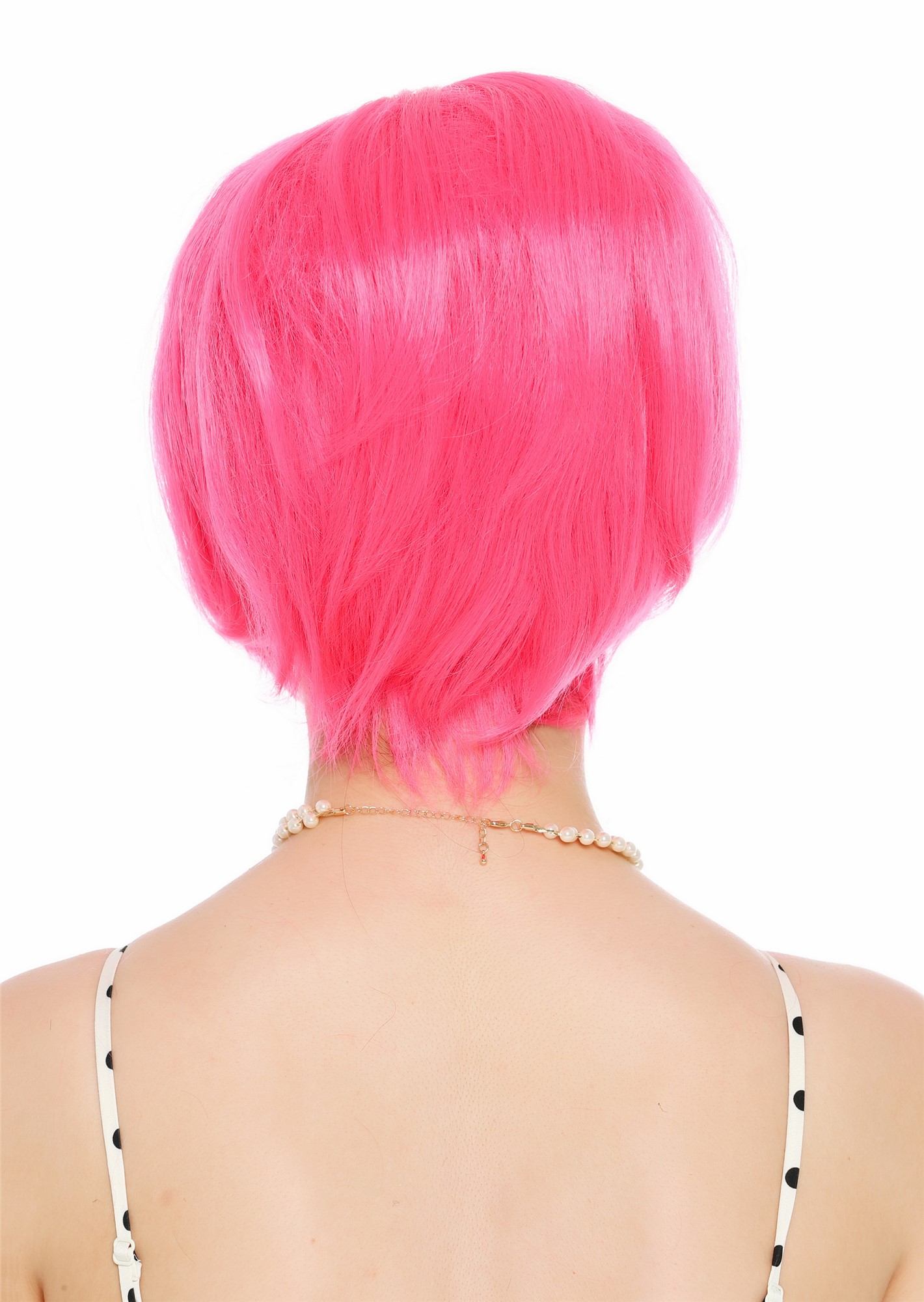 Perücke Damen Retro Vintage 50er 60er Beehive Turmfrisur hochtoupiert kurz Pony Rosa Pink VK-71-HTC11