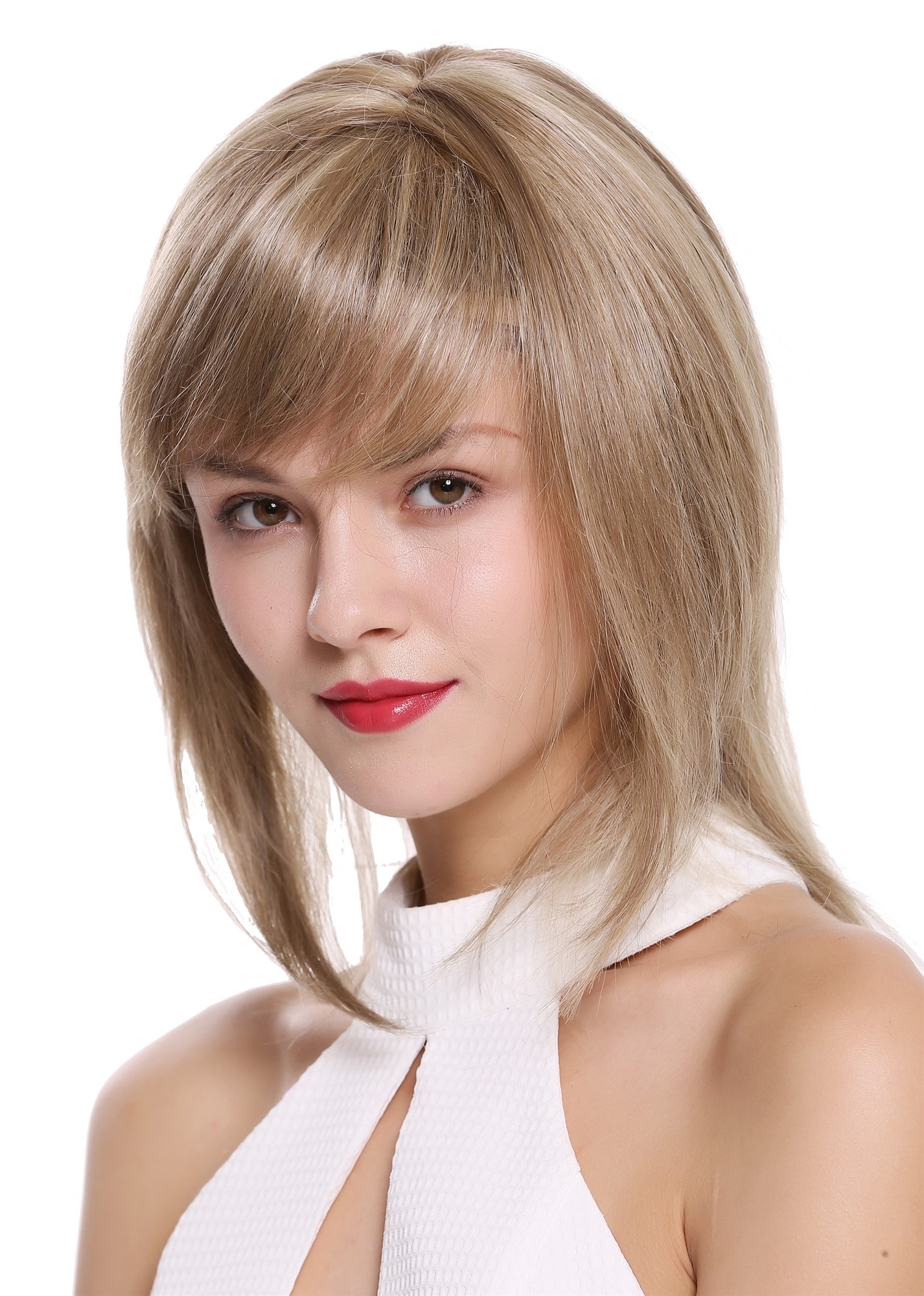 Quality Wigs, Ladies, ash blonde-light blonde mix, straight, shoulder-length