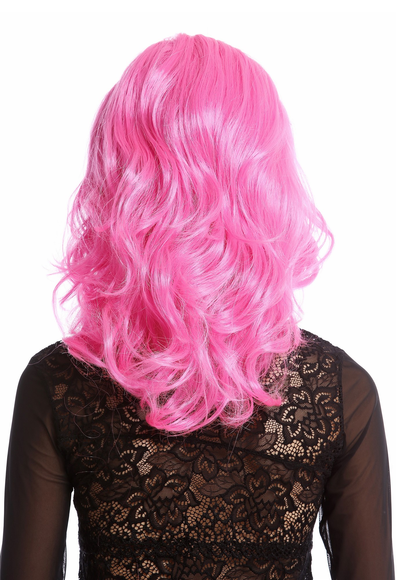 90831-ZAC5B Wig Ladies Women Halloween Carnival Cosplay pink middle parting shoulder length wavy, view 4, WIG ME UP: Your Perücken Online Shop Party Wig, Ladies, Pink, wavy, shoulder-length