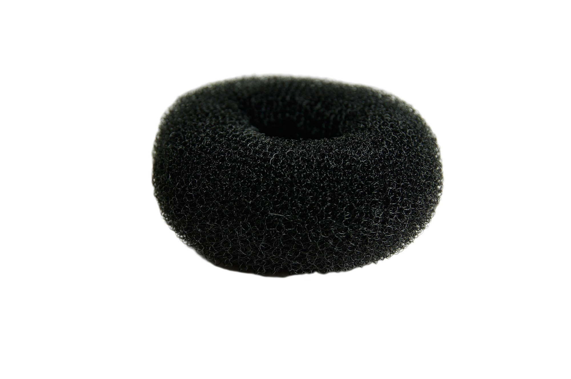 Medium Bun Cushion Donut as Base for Hairbun Hairknot black 3x1,5 inches RH-046, front view, WIG ME UP: Your Perücken Online Shop Hairnets, Bun Cushions & More, Black, straight, short