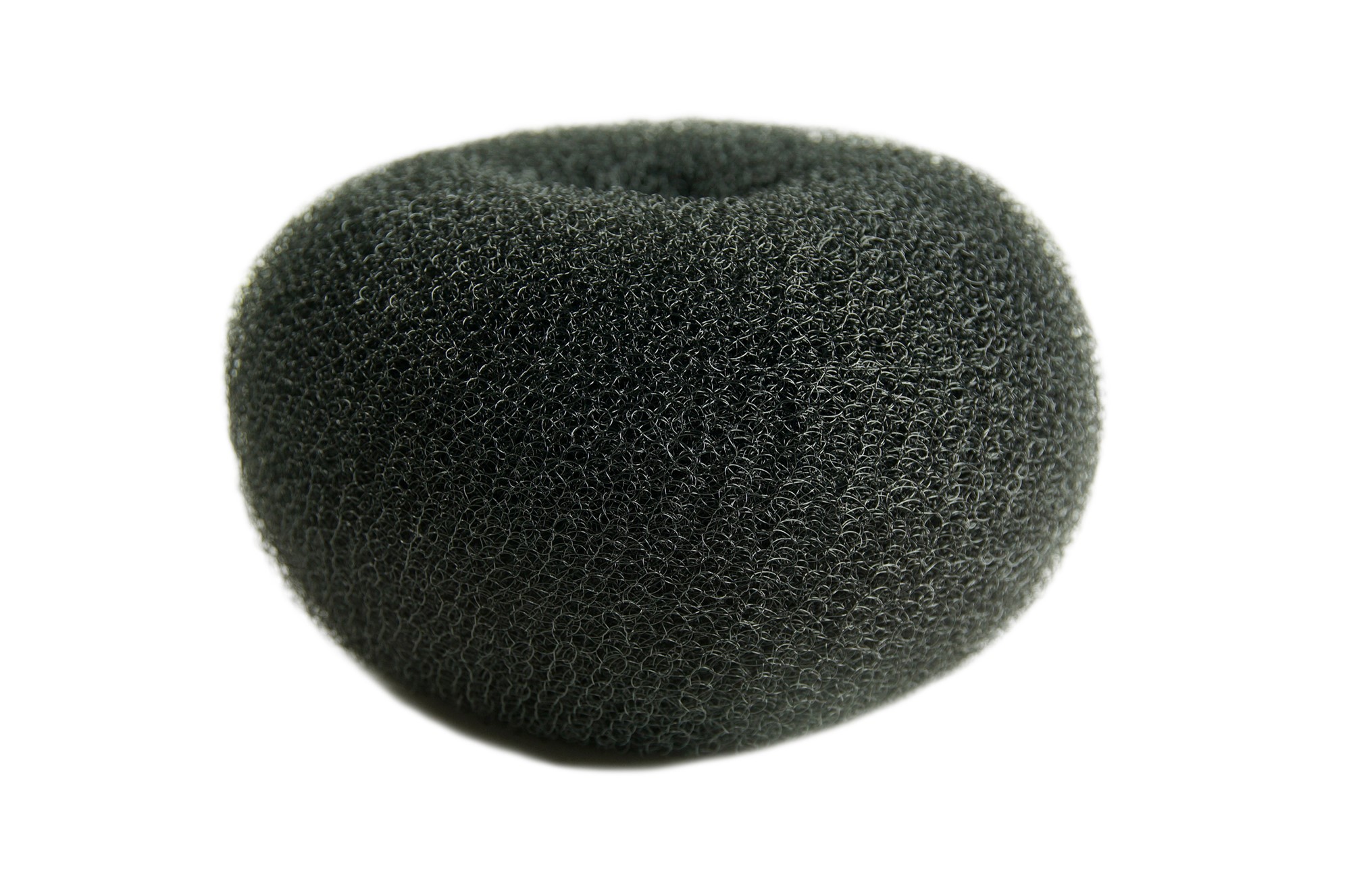 XXL Bun Cushion Donut as Base for Hairbun Hairknot black 6x3 inches RH-046, front view, WIG ME UP: Your Perücken Online Shop Hairnets, Bun Cushions & More, Black, straight, short