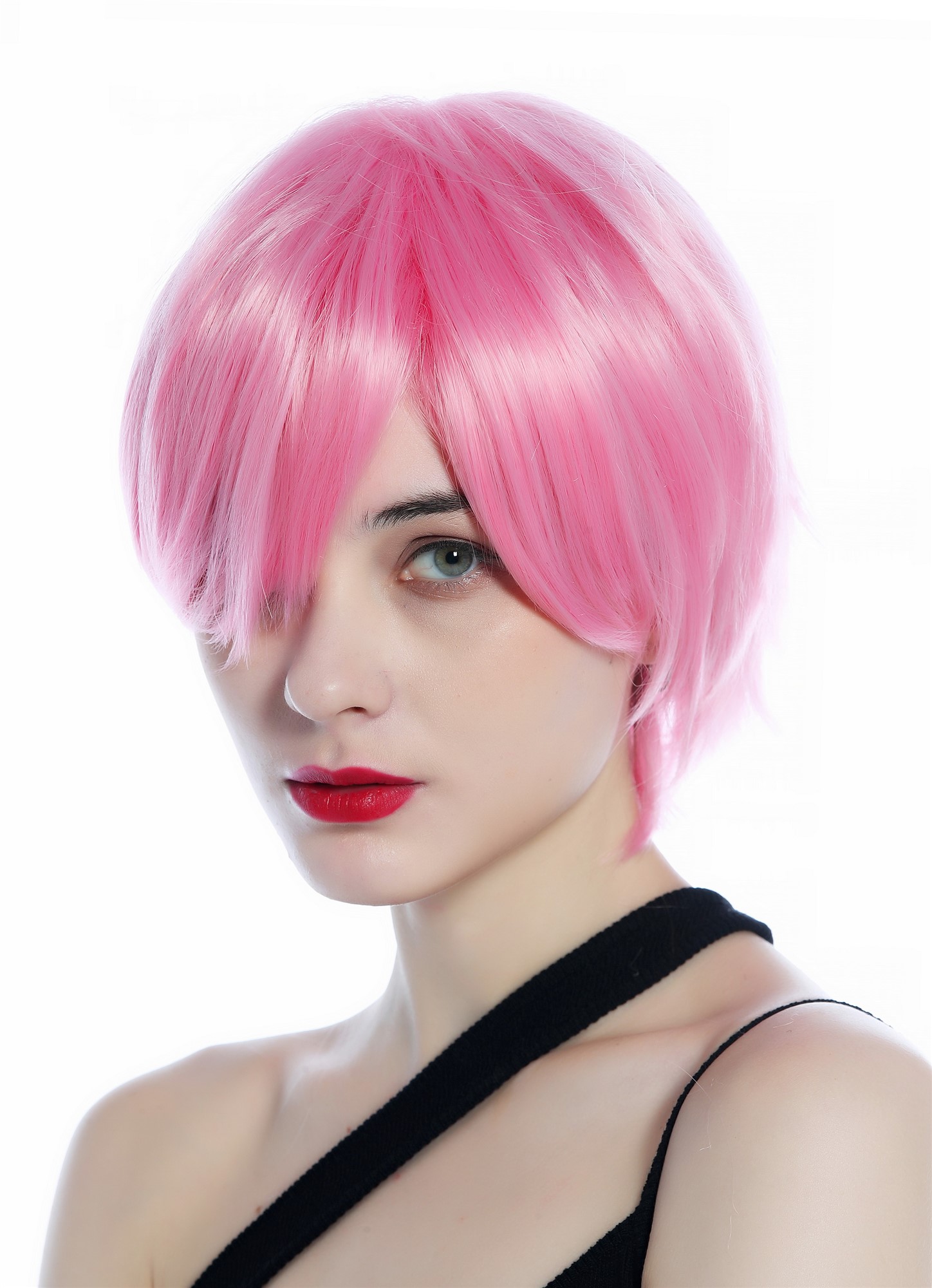 Quality Wigs, Ladies, light pink, straight, short