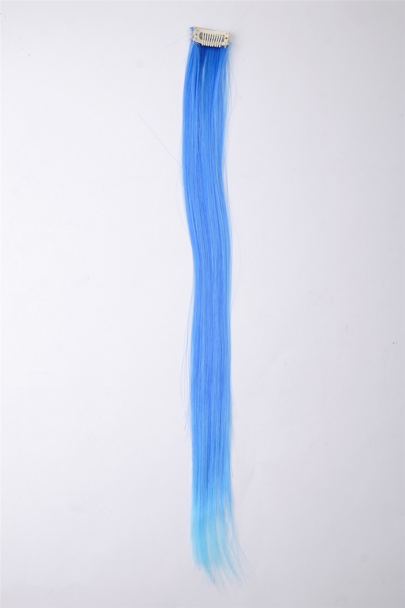 glatte Extensions Blau-Hellblau-Mix 45 cm lang