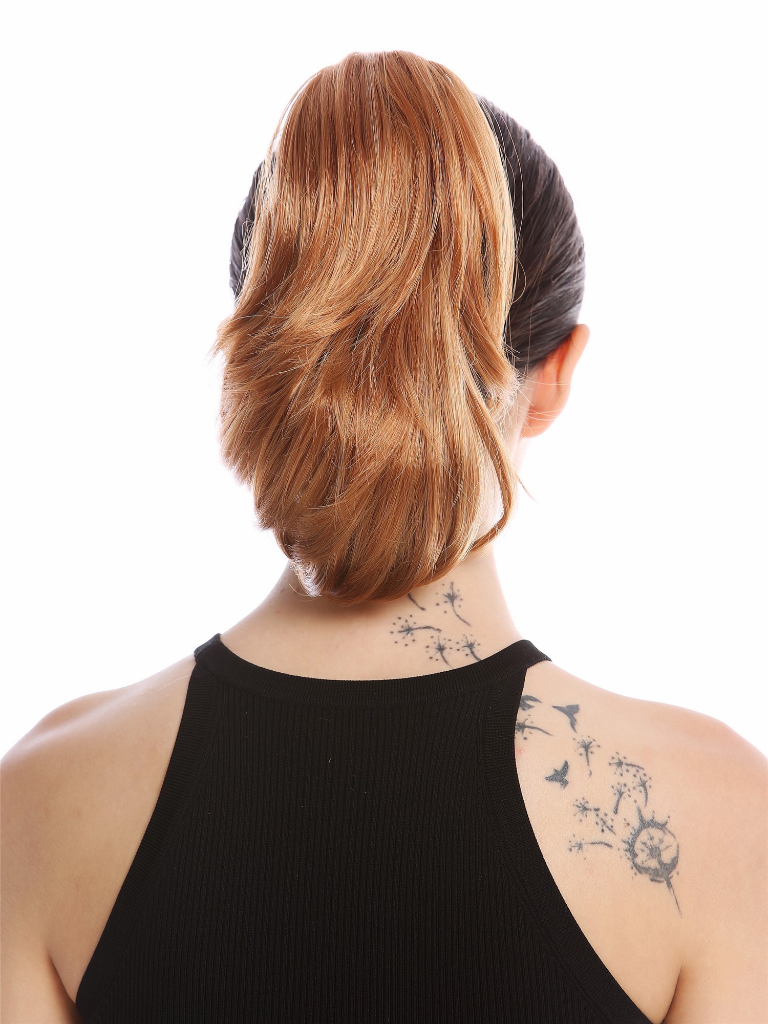 Ponytail Combs Clamp short straight slighty wavy voluminous copper blonde MKB-29, view 2, WIG ME UP: Your Perücken Online Shop Ponytails, copper blonde, wavy, short