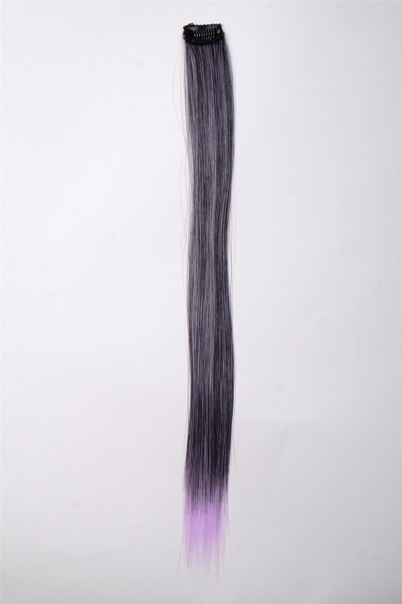 glatte Extensions Neonviolett-Schwarz-Mix 45 cm lang