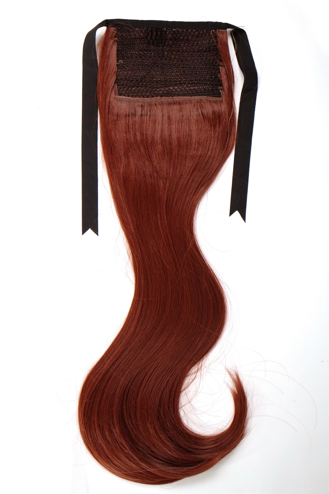 hochwertiges Haarteil Zopf Kamm & Band langes glattes Haar Rostbraun D13001-35, Ansicht 3, WIG ME UP: Ihr Perücken Online Shop glattes Zopf-Haarteil Rostbraun 65 cm lang