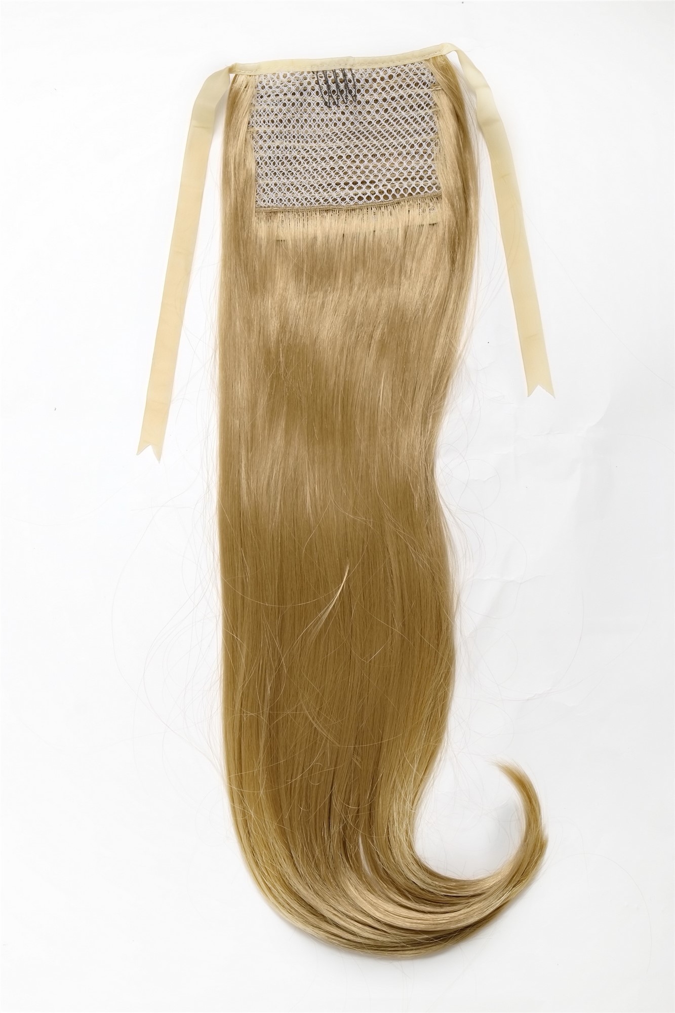 hochwertiges Haarteil Zopf Kamm & Band langes glattes Haar Hell-Honigblond D13001-16, Ansicht 3, WIG ME UP: Ihr Perücken Online Shop glattes Zopf-Haarteil Hell-Honigblond 65 cm lang