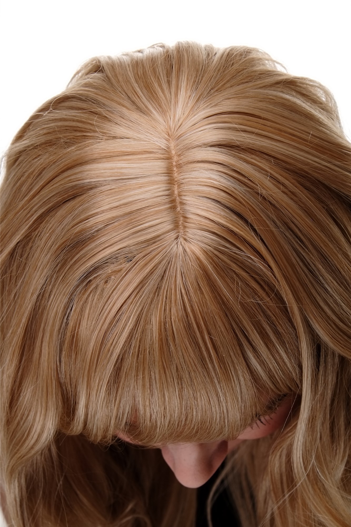 Lady women wig very long curling tips straight top fringe bangs blonde mix 285, view 5, WIG ME UP: Your Perücken Online Shop Quality Wigs, Ladies, strawberry blonde-platinum blonde mix, curled, long