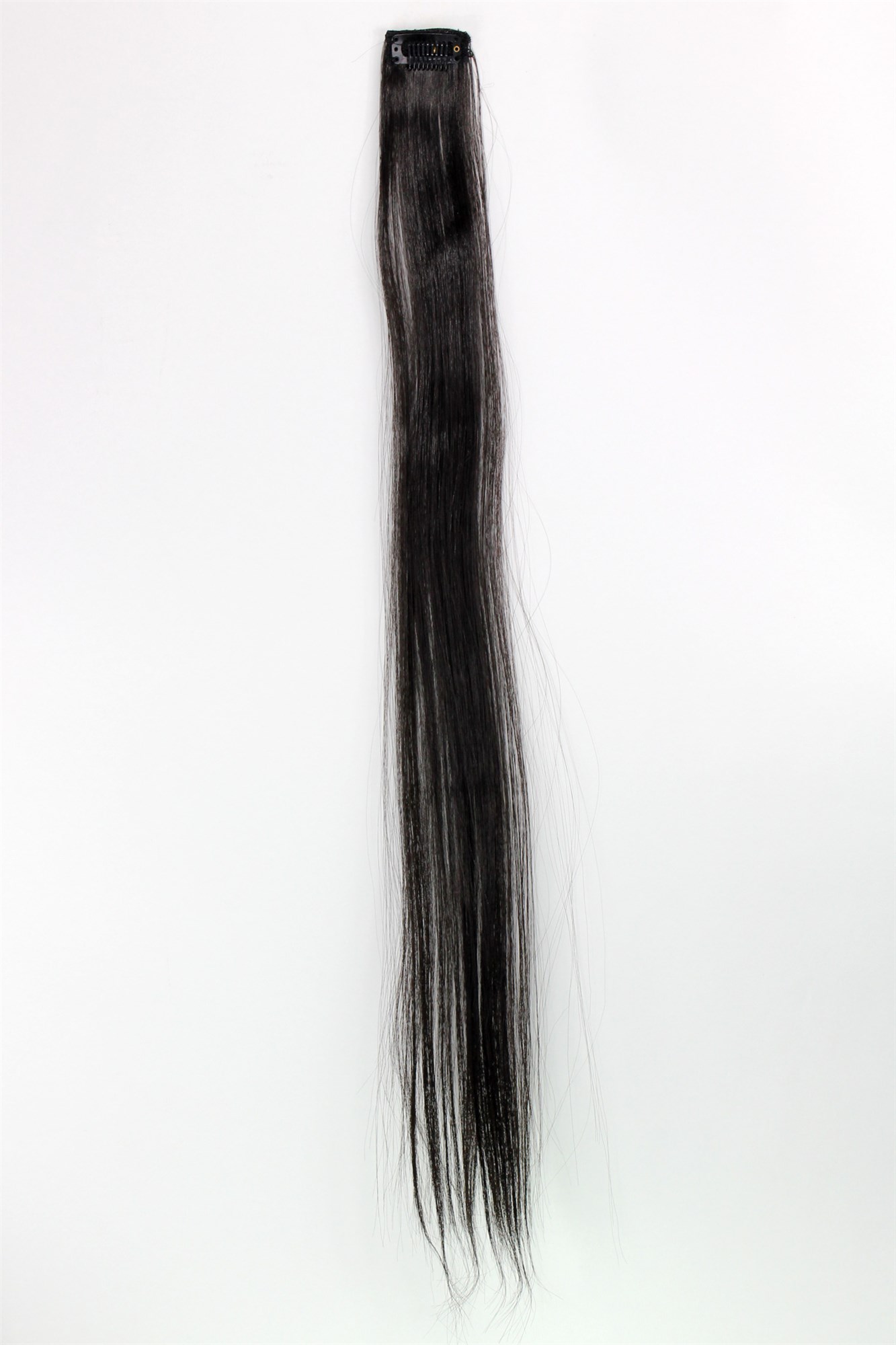 Extensions, black-brown, straight, long