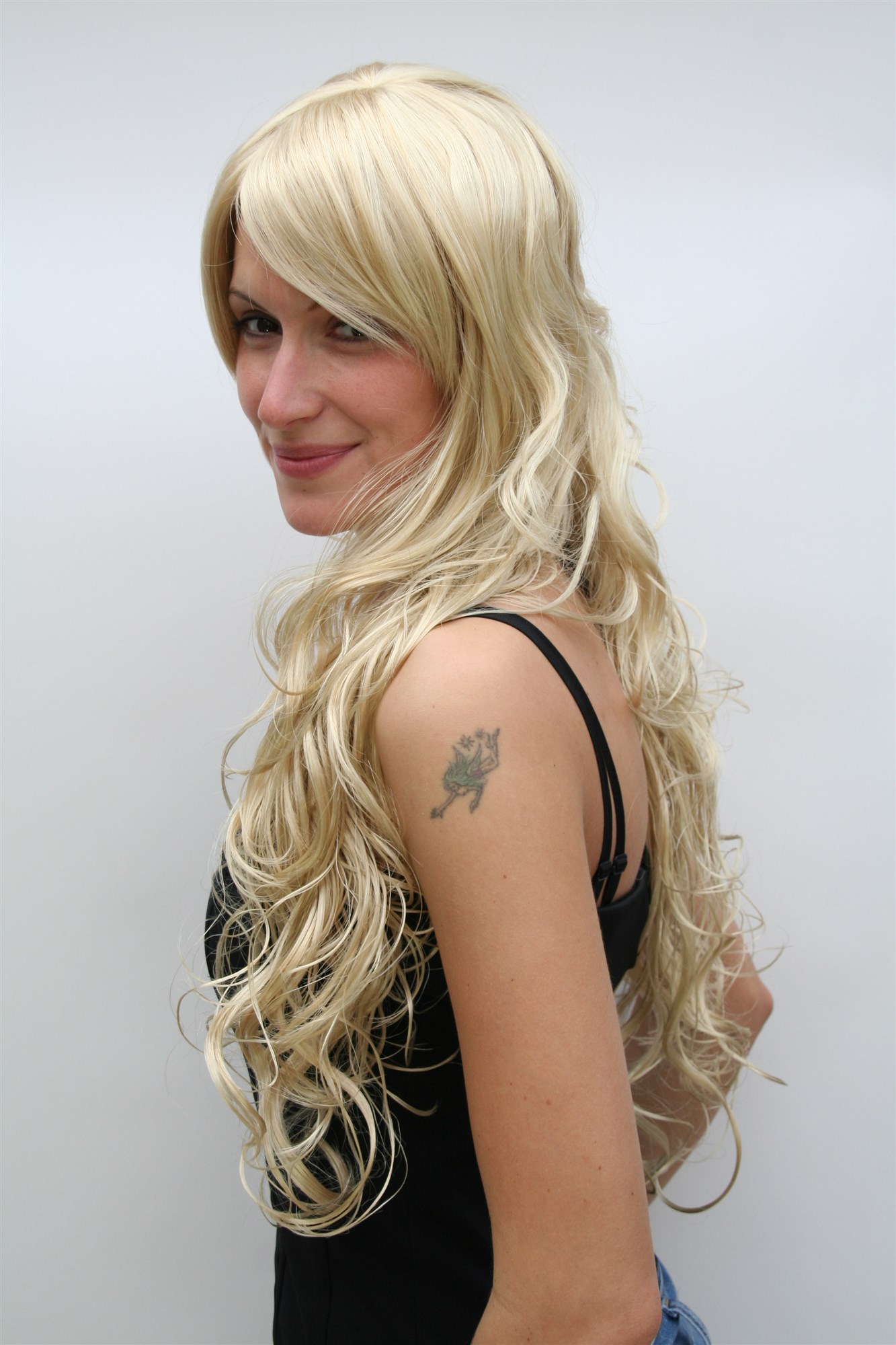 hochwertige Qualitätsperücken, Damen Perücke helles blond sehr lang voluminös 9669EL-202, Ansicht 3, WIG ME UP: Ihr Perücken Online Shop wellige Tressen-Perücke mit Kopfhaut-Imitat Blond lange Haare für Damen