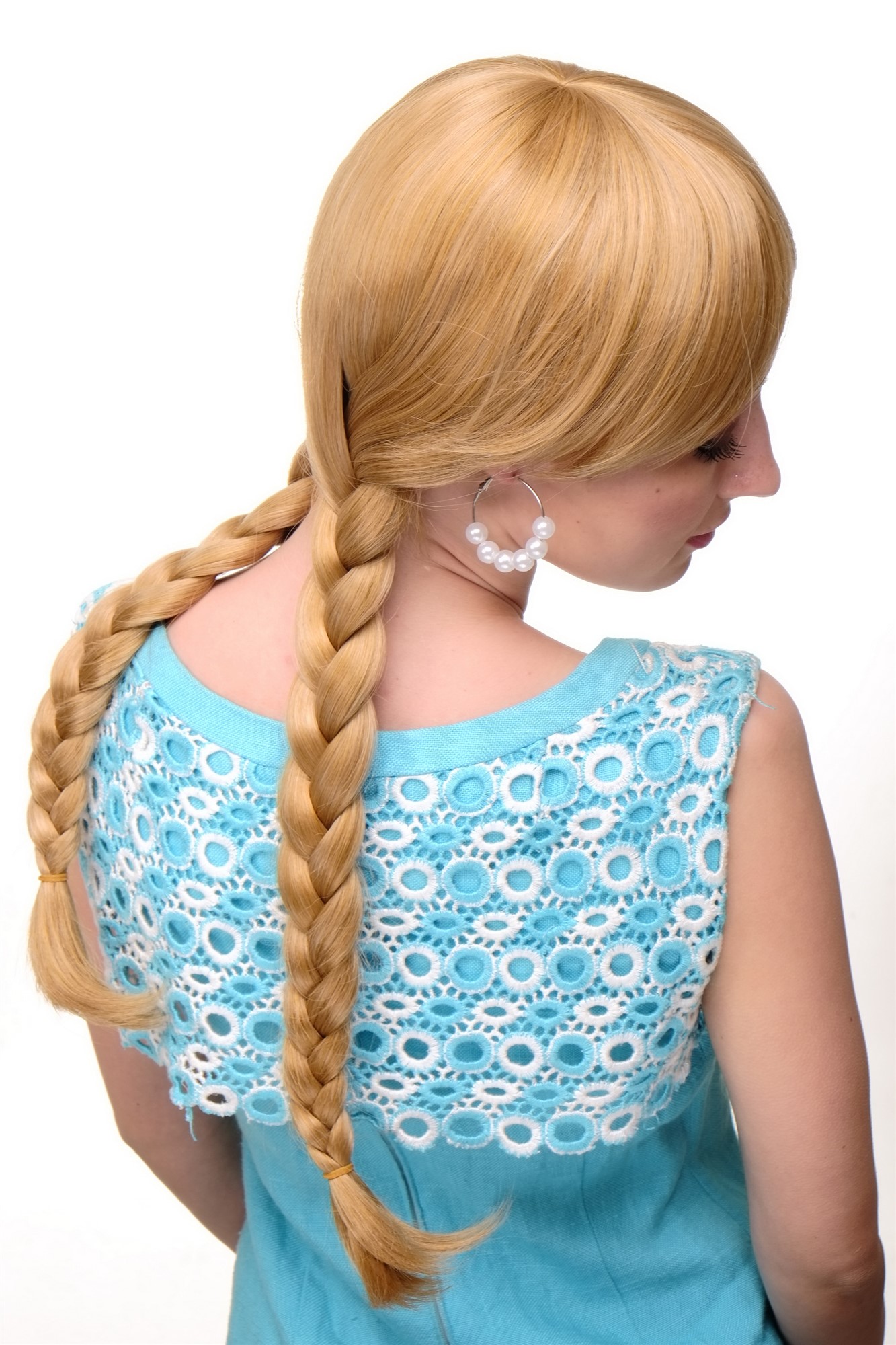 Quality Wigs, Ladies, golden blonde, Braided, long