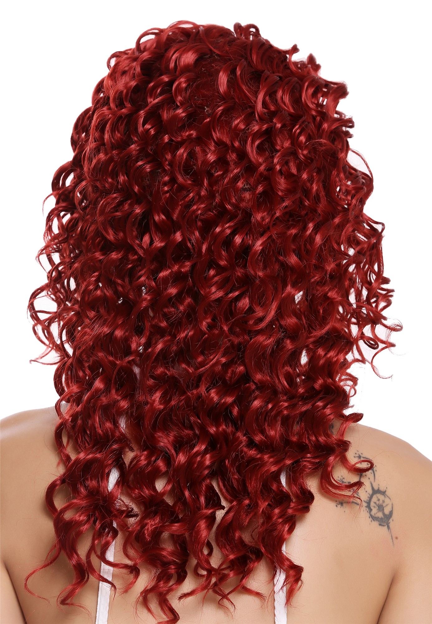 Women's wig lady half wig 3/4 long curly curls red 21,5 inches AG-137, view 4, WIG ME UP: Your Perücken Online Shop Quality Wigs, Ladies, fire red, curled, long