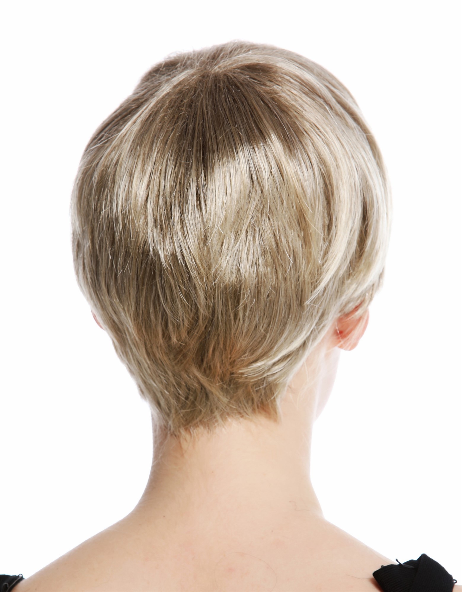 hochwertige Qualitätsperücken, Perücke kurz burschikos Hellbraun Blond Gesträhnt VK-32-18T22, Ansicht 4, WIG ME UP: Ihr Perücken Online Shop glatte Tressen-Perücke Braun-Blond-Mix kurze Haare für Damen