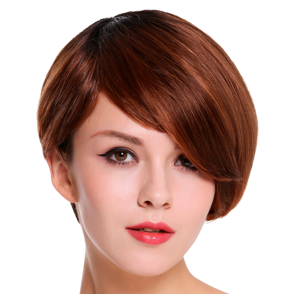 Category image for women with different hair structure Brown short human hair wig for women