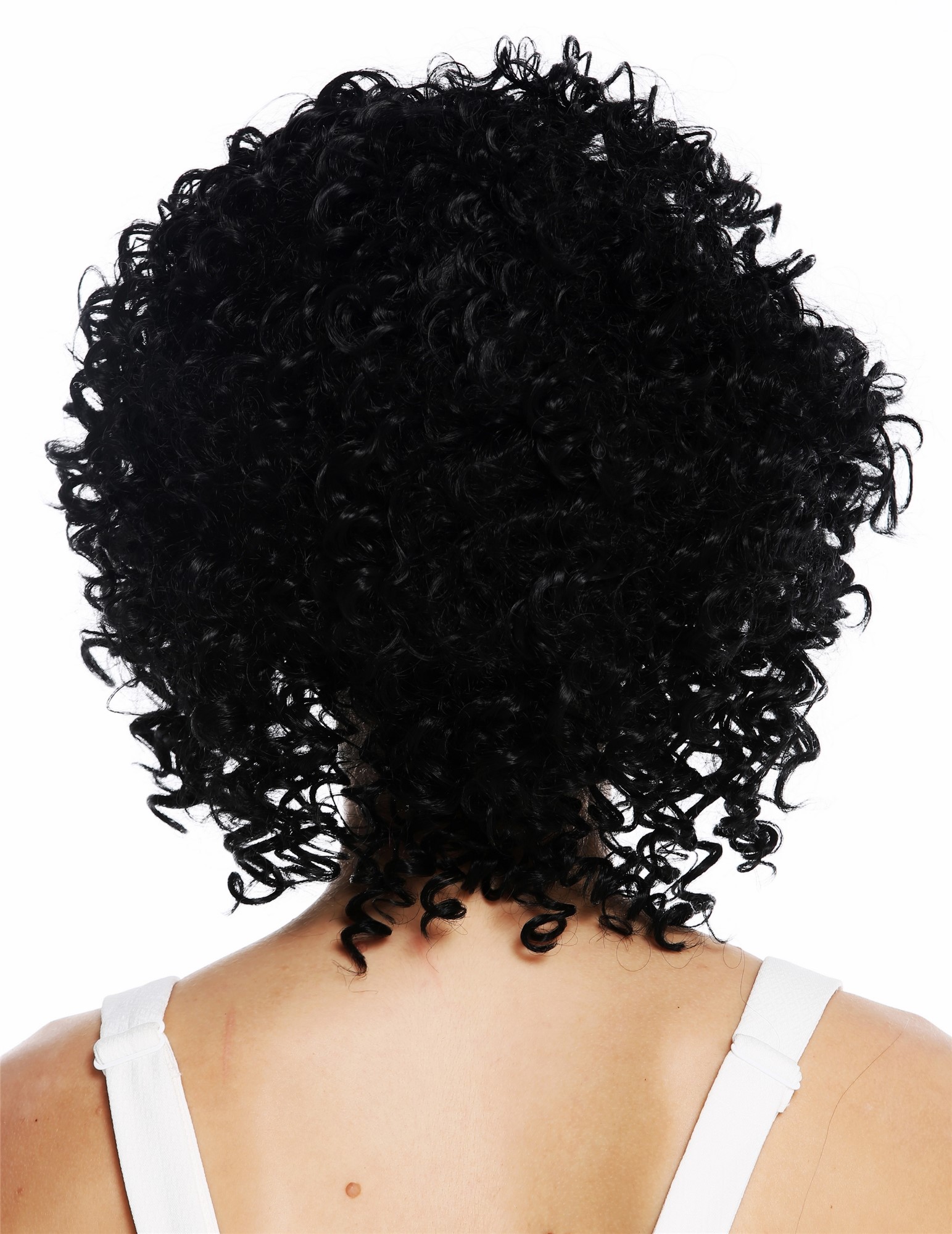Women's wig lady short shoulder length voluminous frizzy very curly black VIVI, view 4, WIG ME UP: Your Perücken Online Shop Quality Wigs, Ladies, Black, curled, short