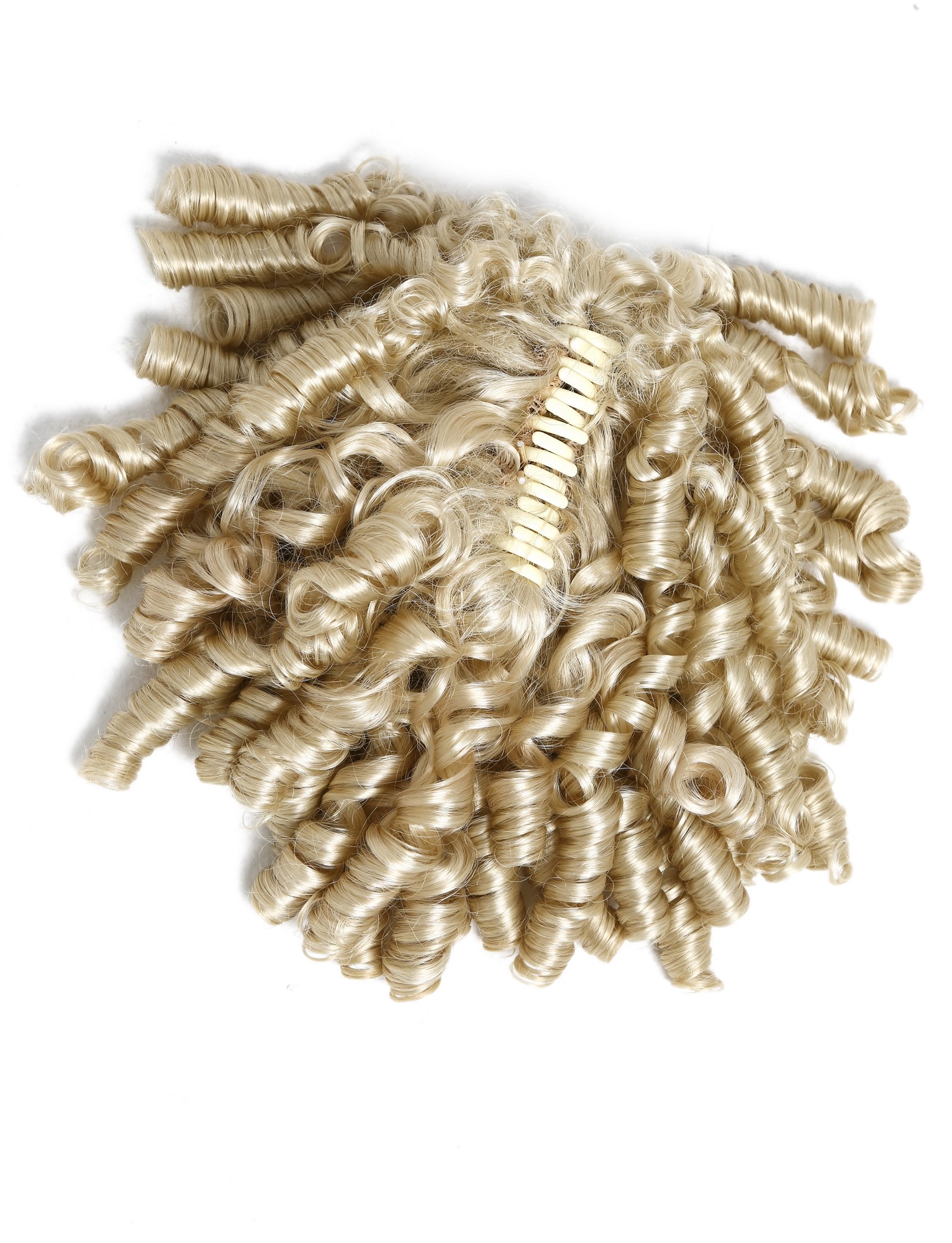 Ponytail Hairpiece baroque ringlets curls voluminous bright blonde N900A+2, view 6, WIG ME UP: Your Perücken Online Shop Ponytails, light blonde, curled, short