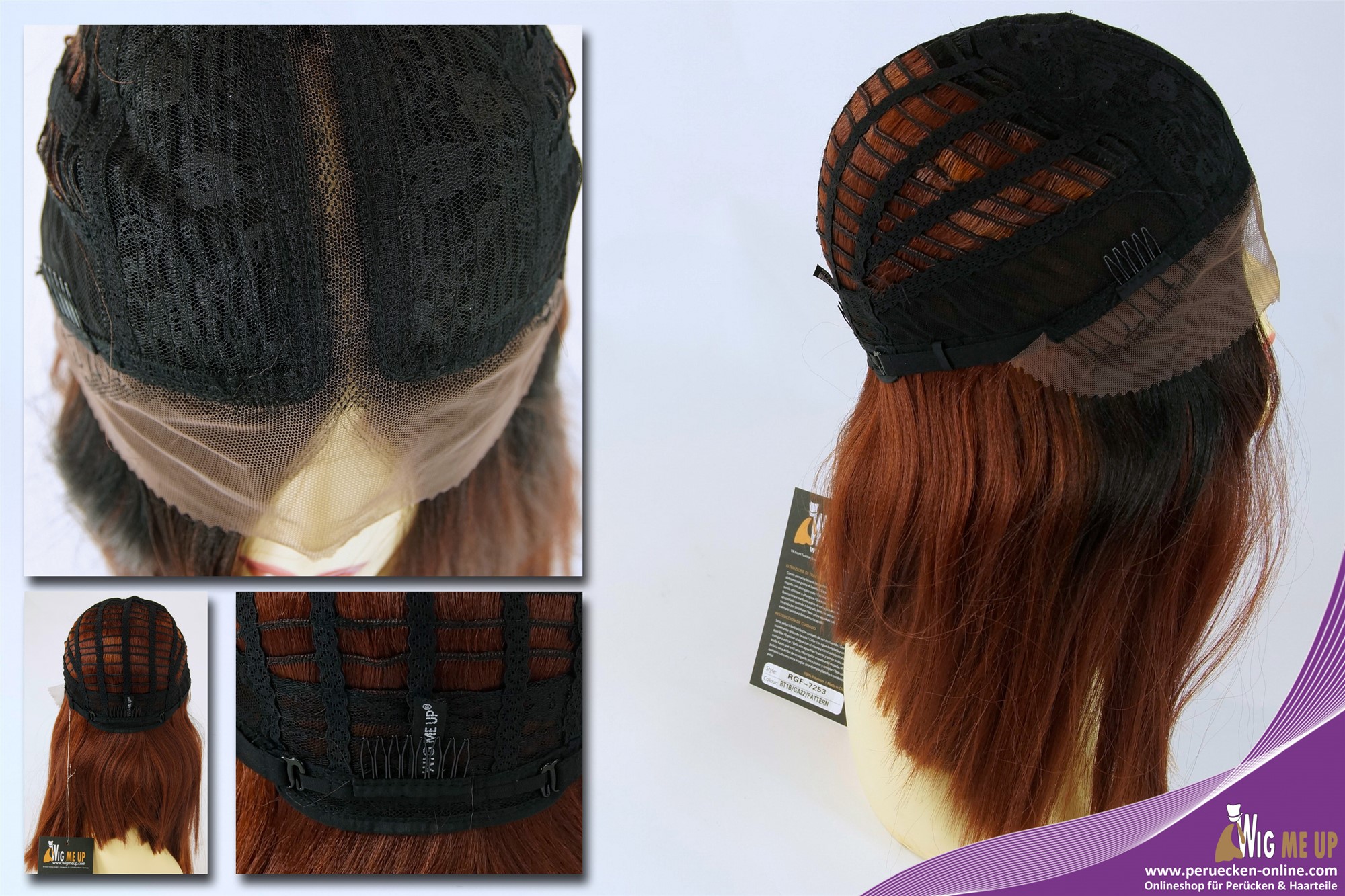 Lady wig lace front mono middle parting long sleek ombre black red RGF-7253-MF, view 9, WIG ME UP: Your Perücken Online Shop Quality Wigs, Ladies, red-black mix, straight, shoulder-length