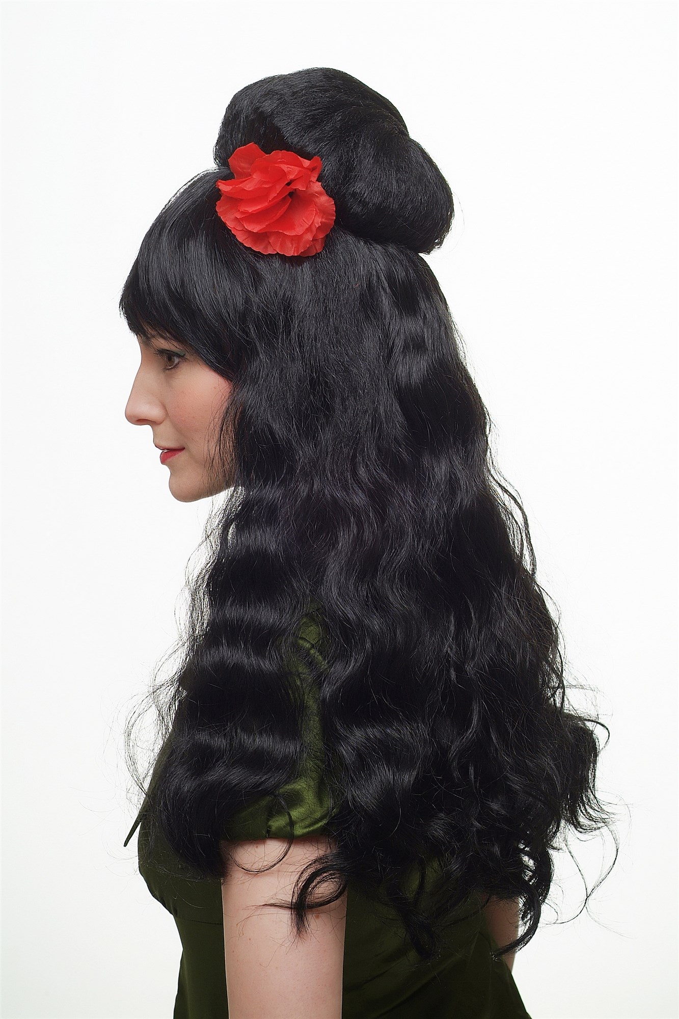 Party Wig, Ladies, Black, wavy, long