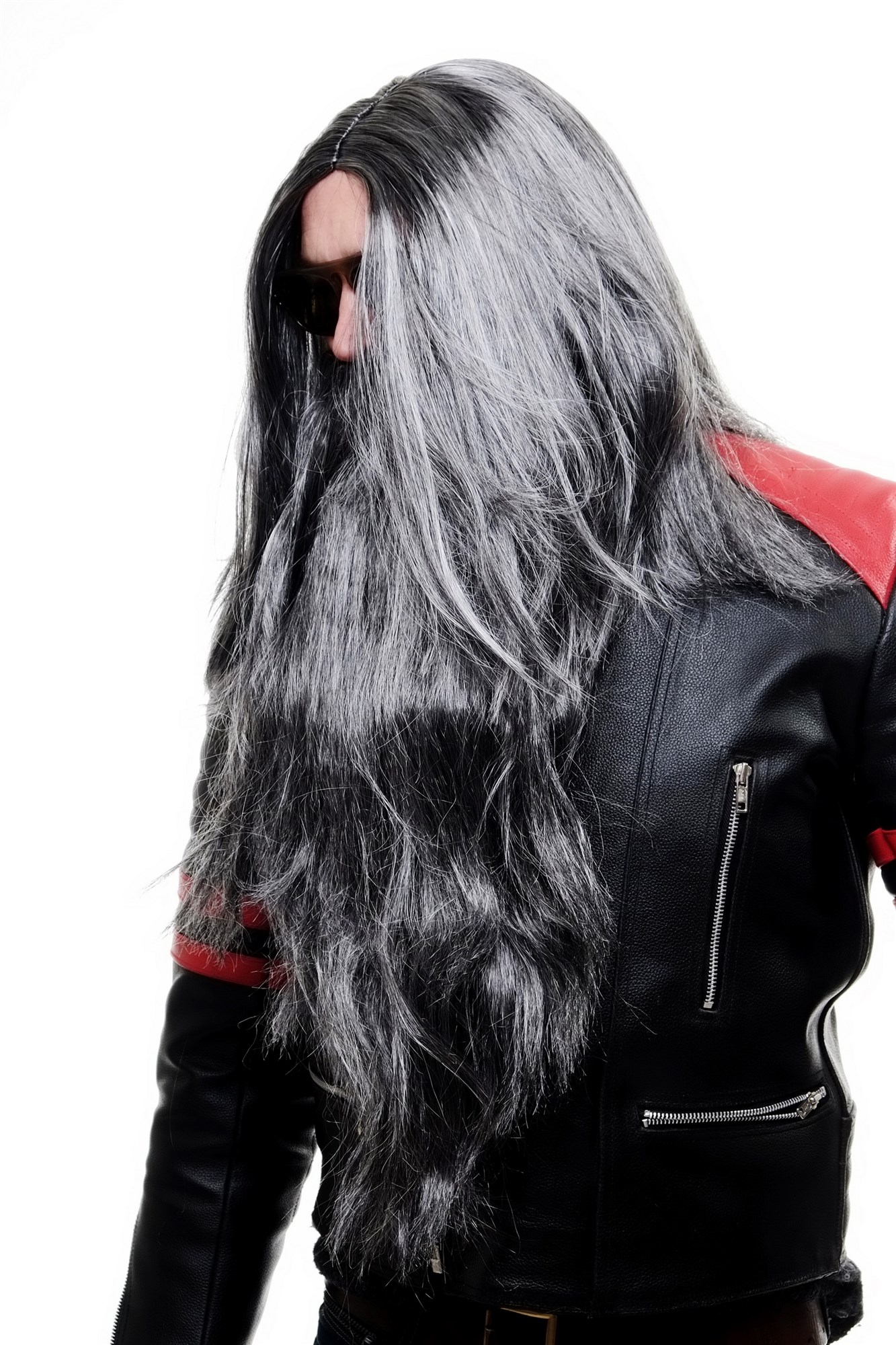 Party Wig, Men, Grey, straight, long