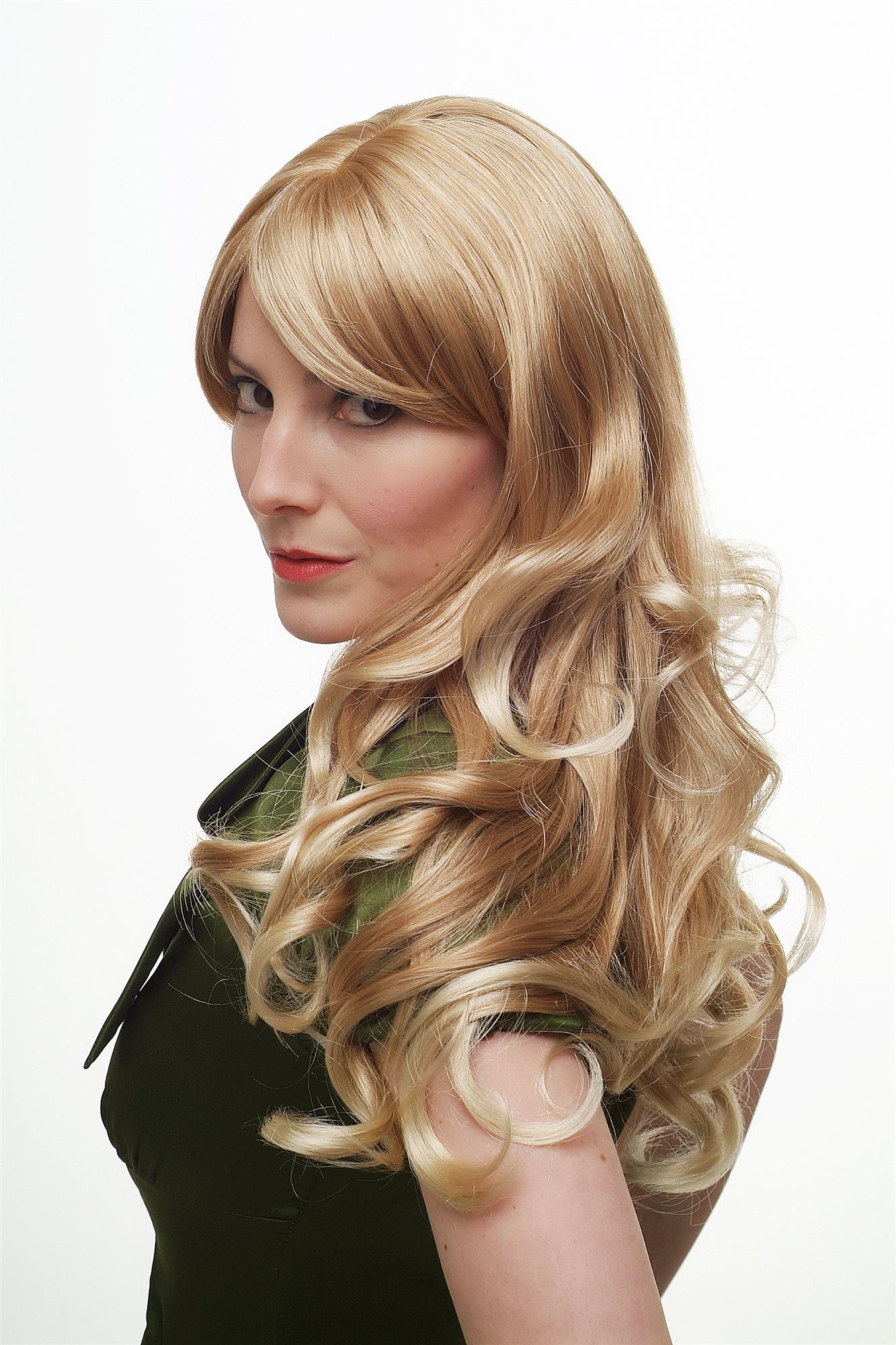 Lady wig women blonde mix highlights great volume wavy slight curls 285, view 2, WIG ME UP: Your Perücken Online Shop Quality Wigs, Ladies, Blonde, curled, long
