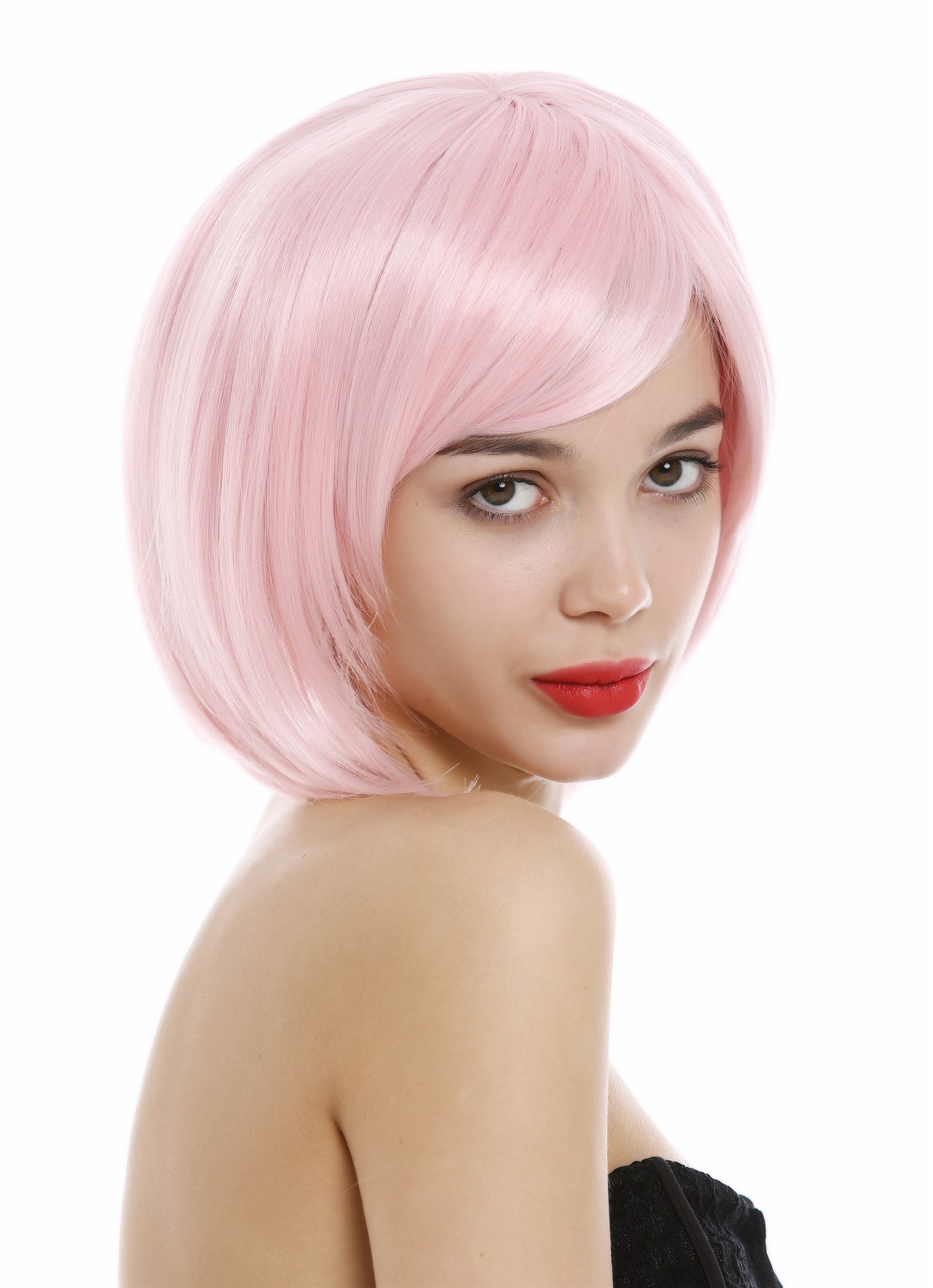 Quality Wigs, Ladies, light pink, straight, short