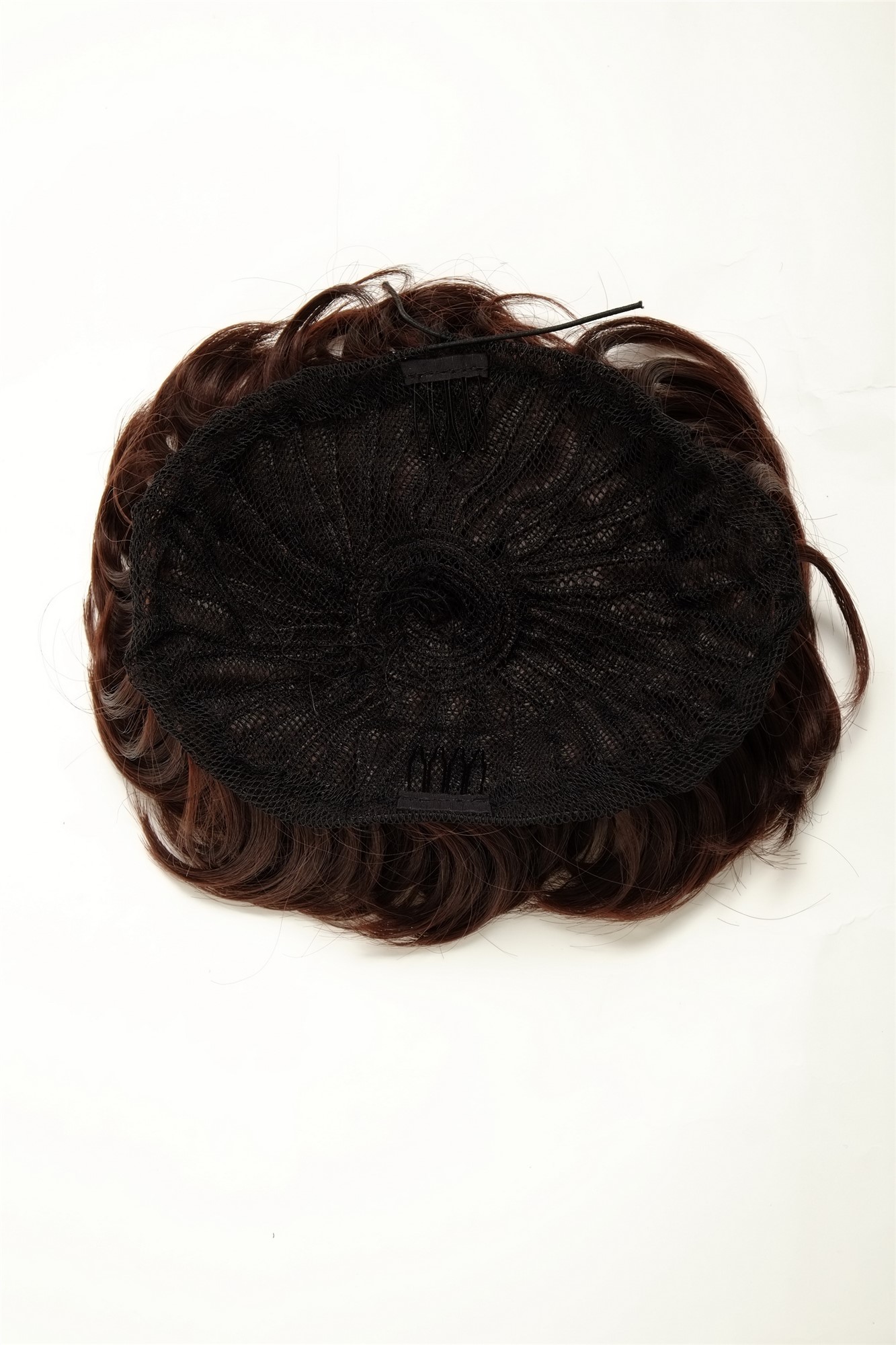 Haarteil Dutt Haarrose Buschig Mahagonibraun Q840-33, Ansicht 2, WIG ME UP: Ihr Perücken Online Shop lockiger Dutt Haarteil Mahagonibraun