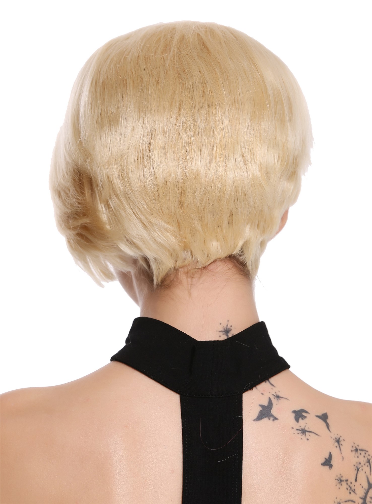 hochwertige Qualitätsperücken, Echthaar Perücke Scheitel kurz Platinblond RGH-5334-HH-613, Ansicht 4, WIG ME UP: Ihr Perücken Online Shop glatte Tressen-Perücke 100% Echthaar Platinblond kurze Haare für Damen