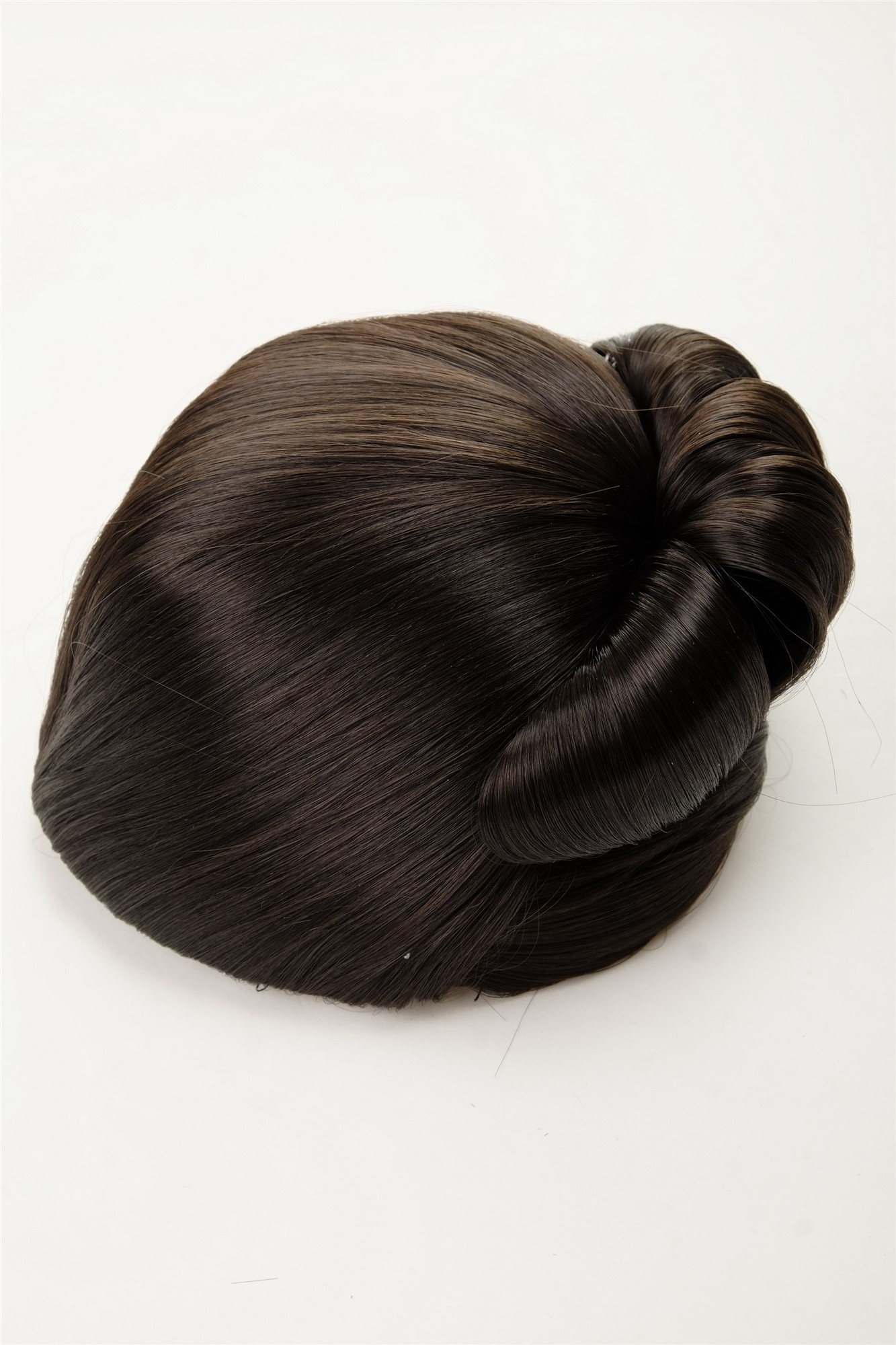 Dutt Haarknoten Groß Oma Dunkelbraun N792-4, Ansicht 8, WIG ME UP: Ihr Perücken Online Shop glatter Dutt Haarteil Dunkelbraun
