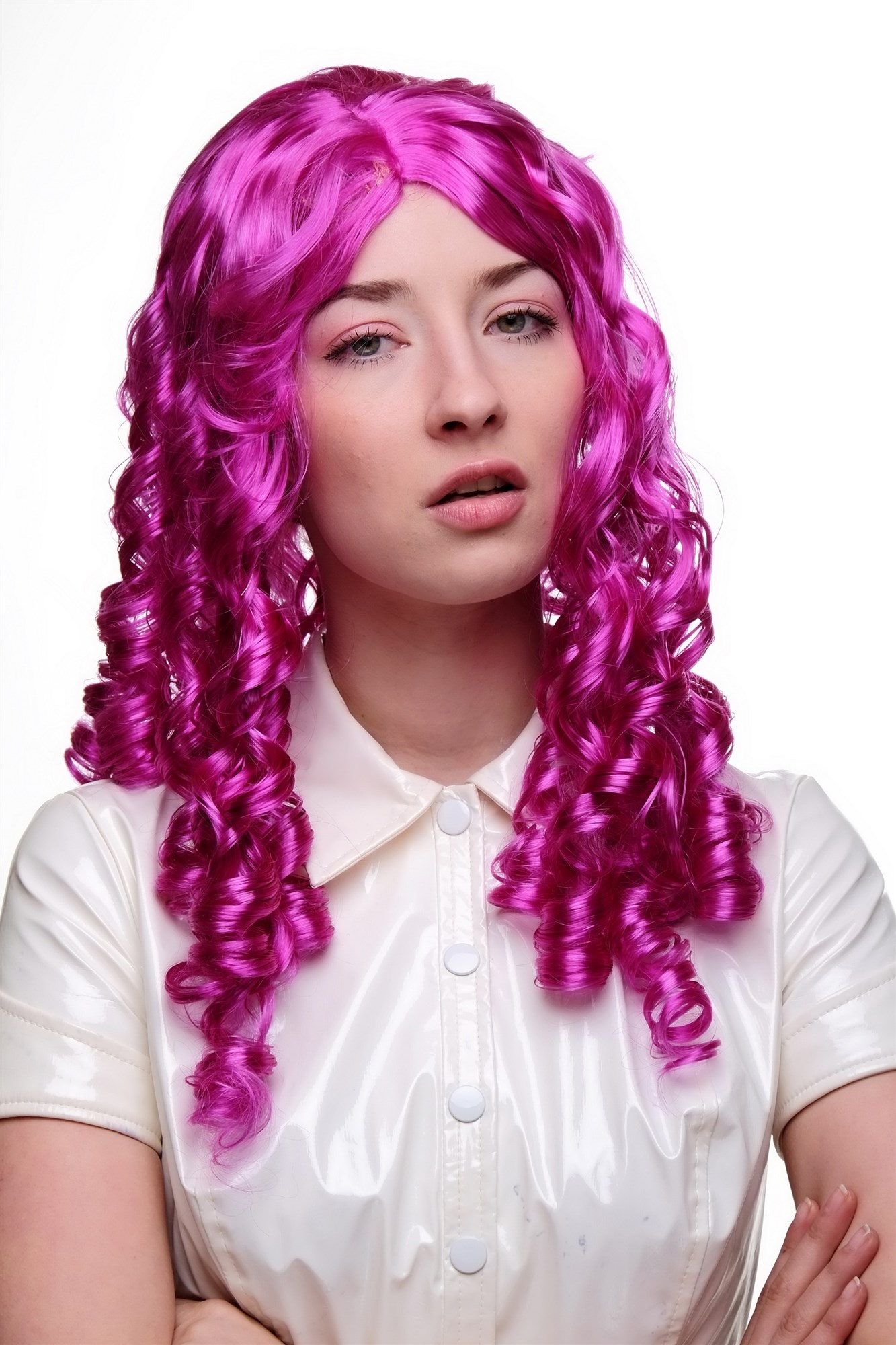 günstige Party Perücke, Perücke Spirallocken Barock Gothic Lolita Lila 3078-PC51, Ansicht 2, WIG ME UP: Ihr Perücken Online Shop lockige Party Perücke lila lange Haare für Damen