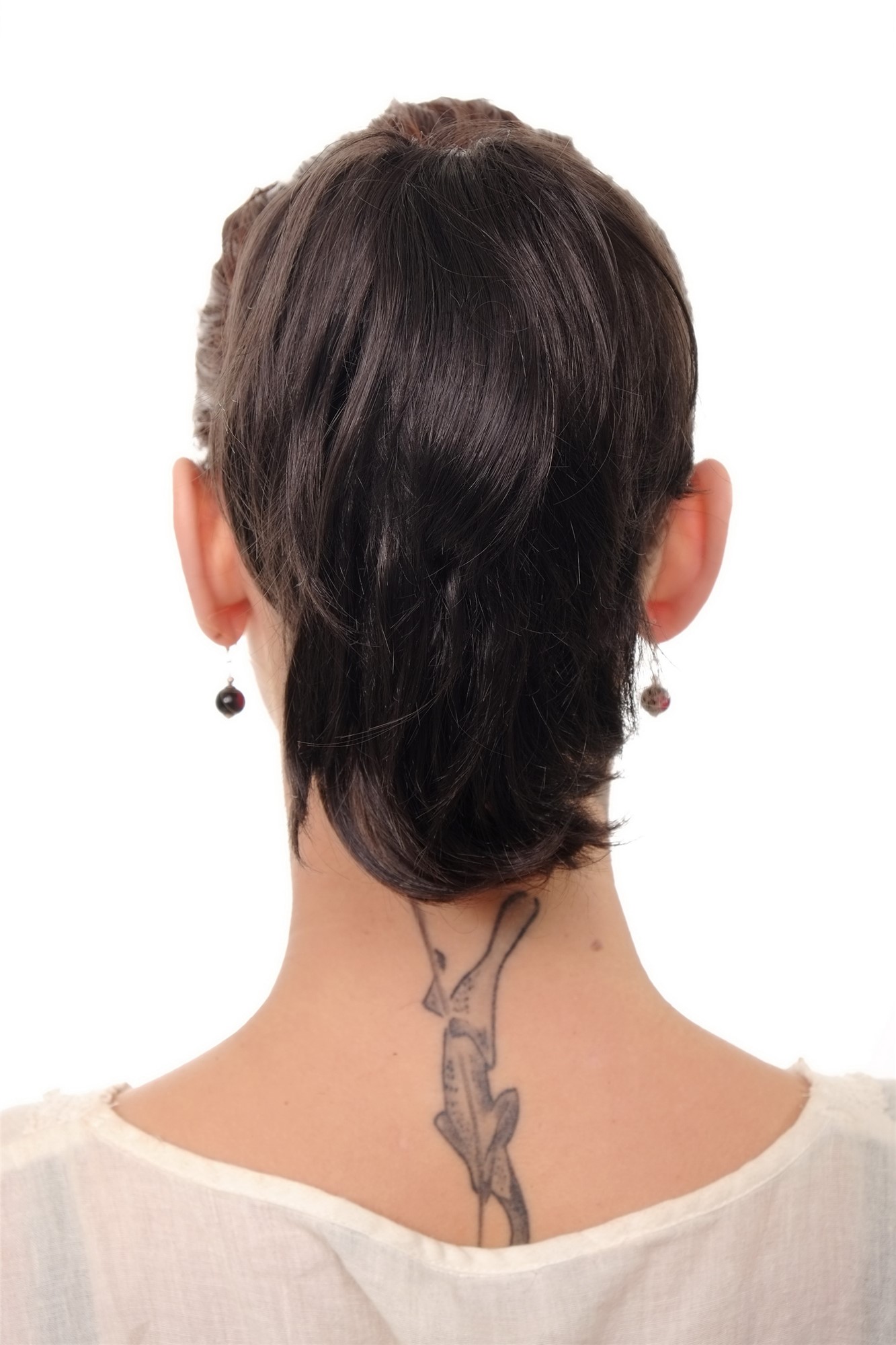 T6545-3 Ponytail Hairpiece extension short wild look dark brown 10", view 2, WIG ME UP: Your Perücken Online Shop Ponytails, dark brown, straight, short