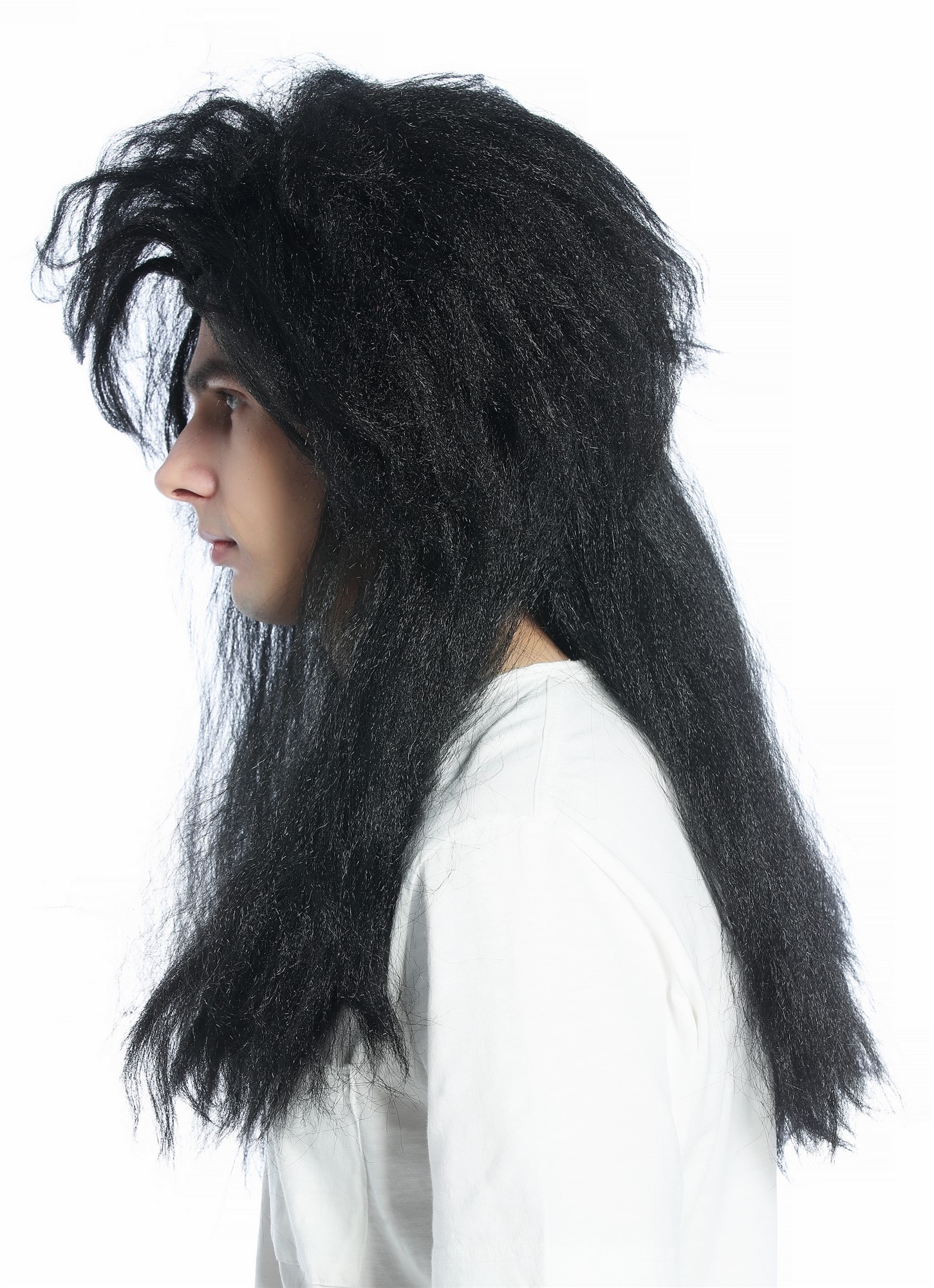 Party Wig, Unisex, Black, wavy, long